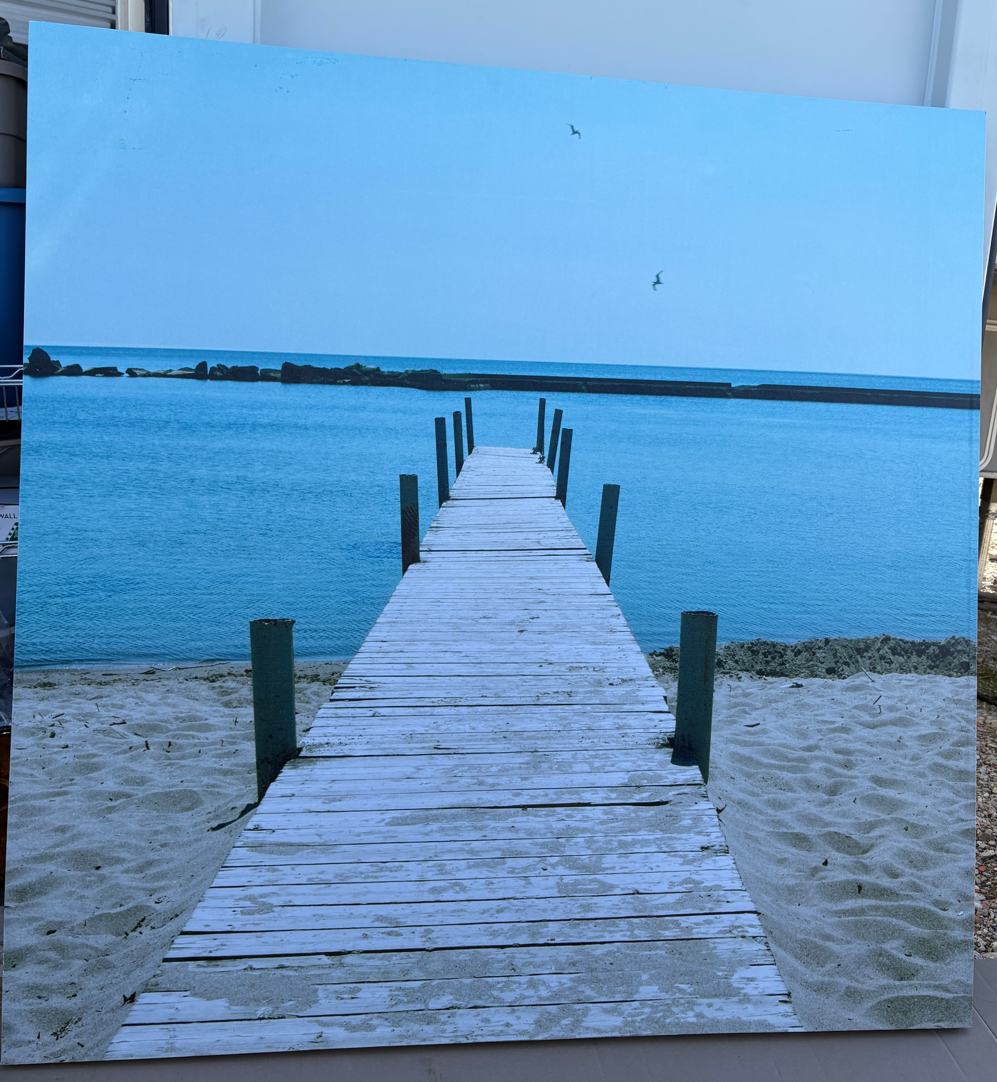 48″ Square Coastal Canvas Wall Art – $50