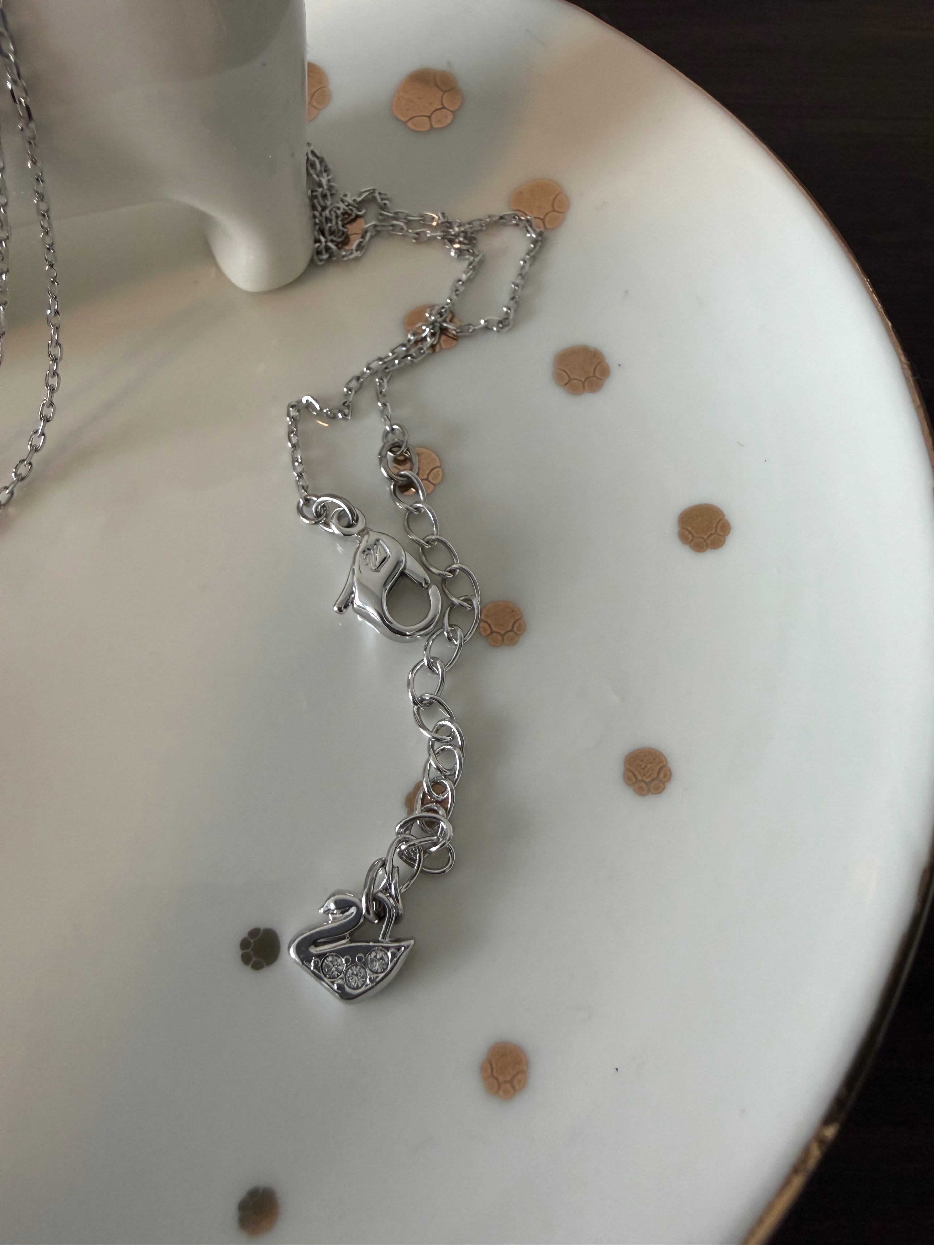 Swarovski crystal pearl teardrop pendant necklace - photo 5
