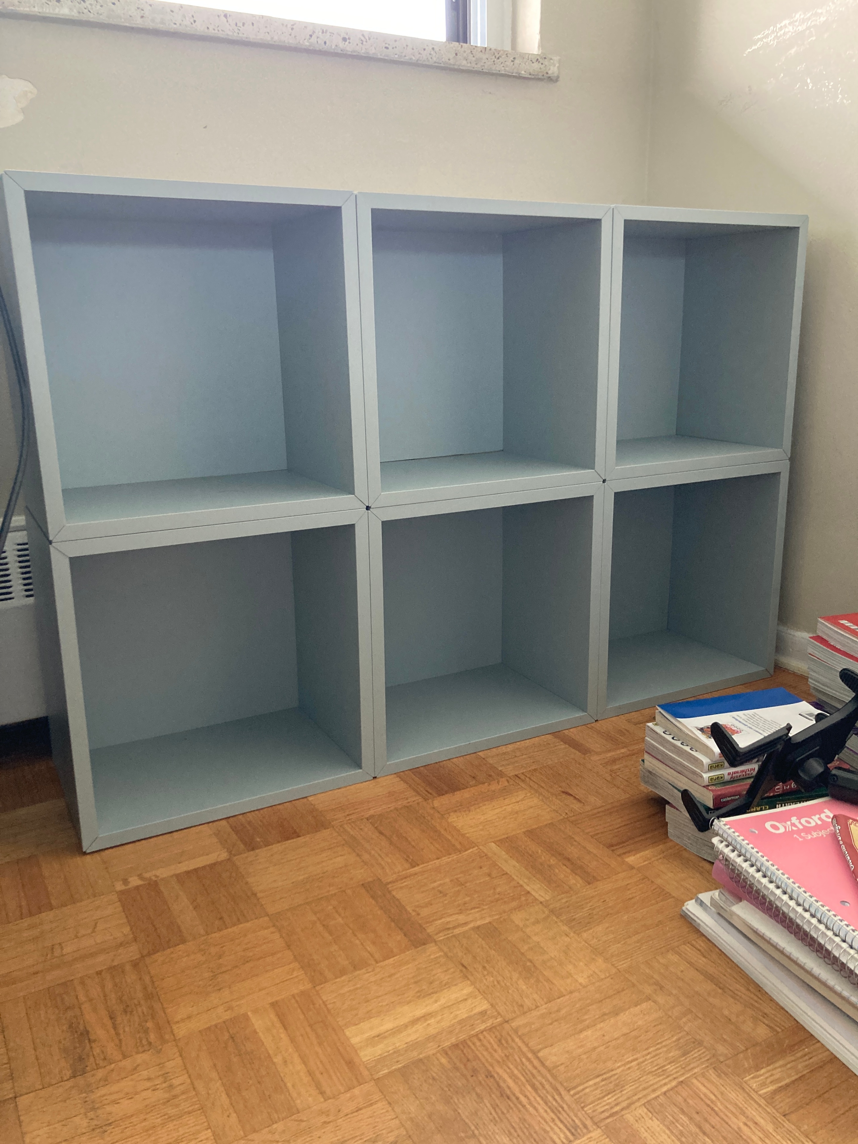 Set of 6 IKEA EKET cabinets, light grey-blue