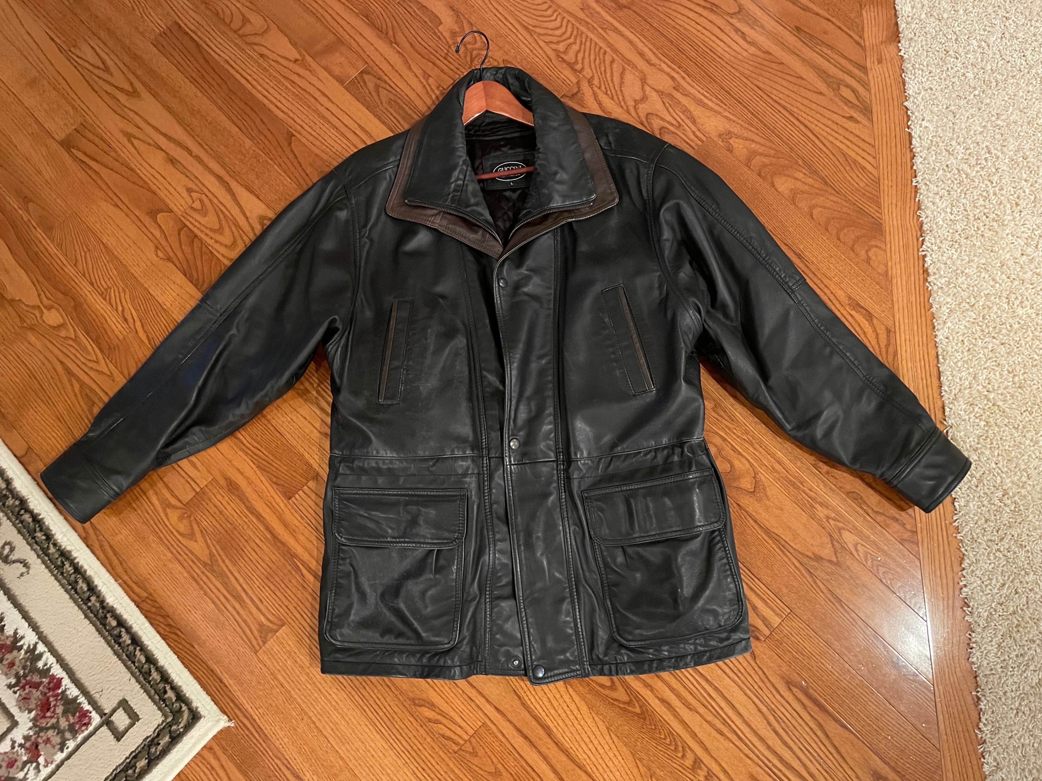 Guccini Men's Leather Coat