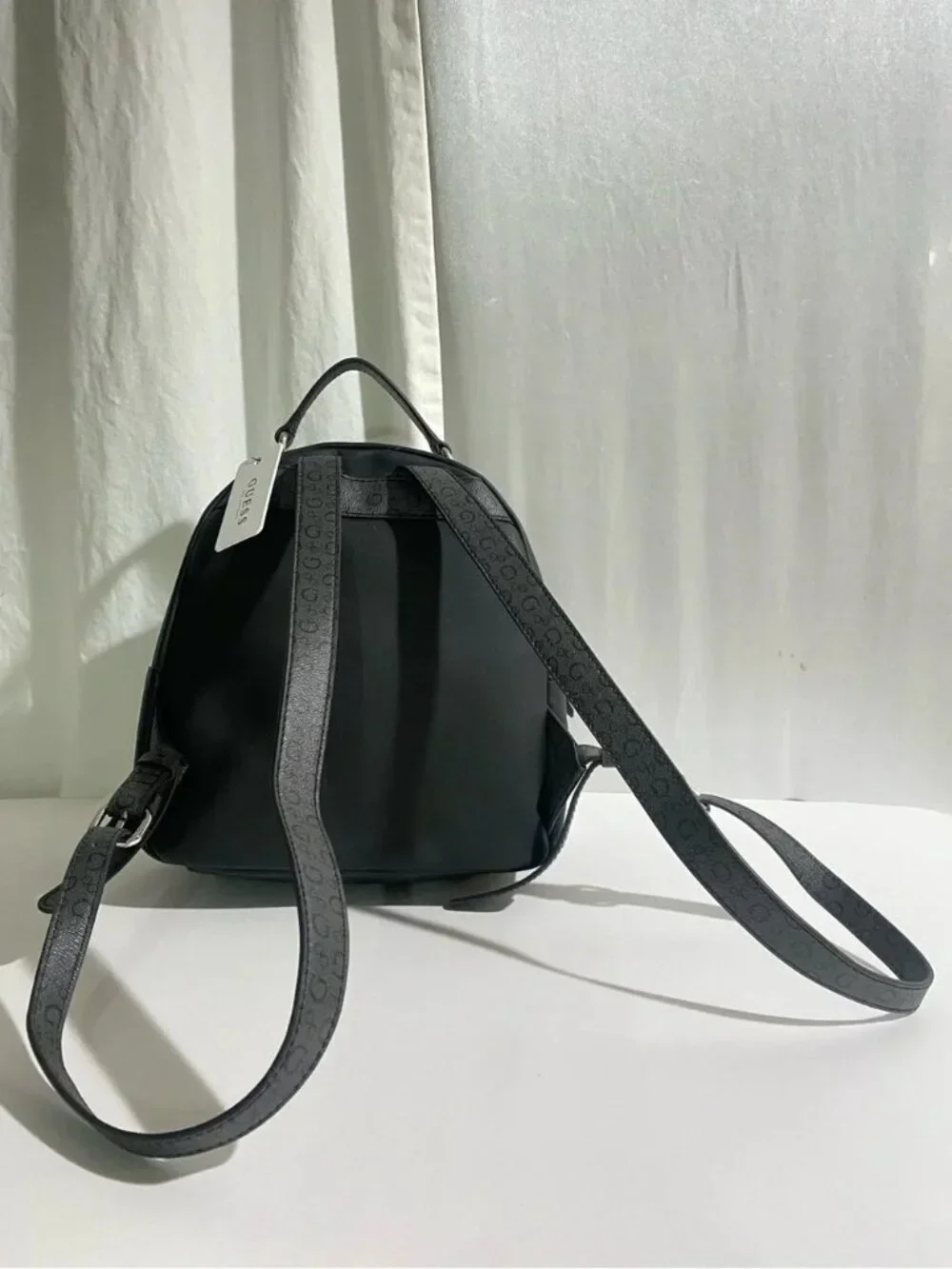 NWT Guess Turley Black G-Logo Straps Streetwear Mini Backpack - photo 2
