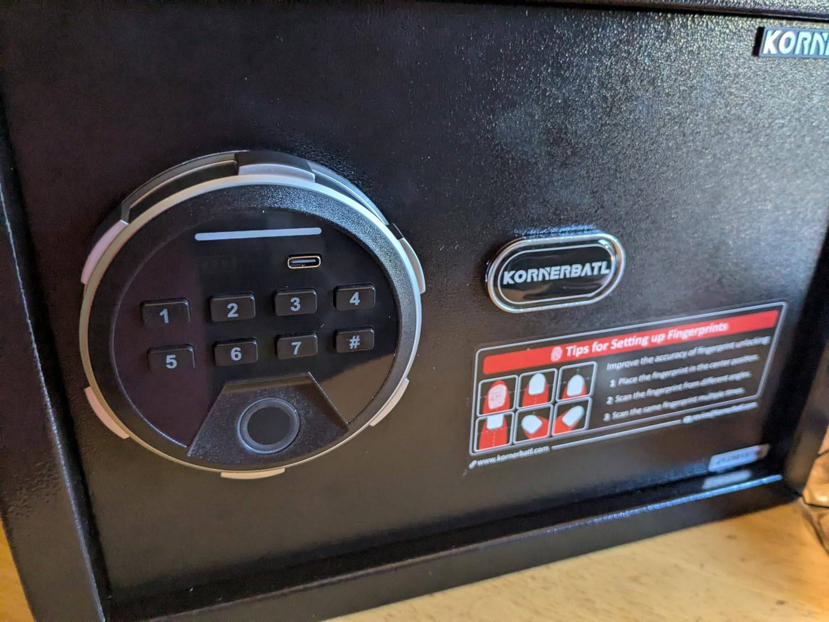 Smart Biometric Safe with Fingerprint Lock, Backlit Keypad, LED - photo 5