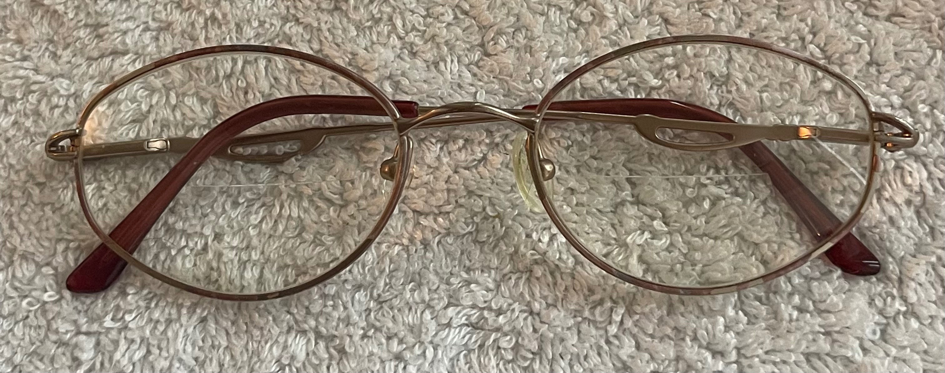 Vintage 90s Gold Wire Oval Eyeglass Frame - Filigree Arms - photo 4