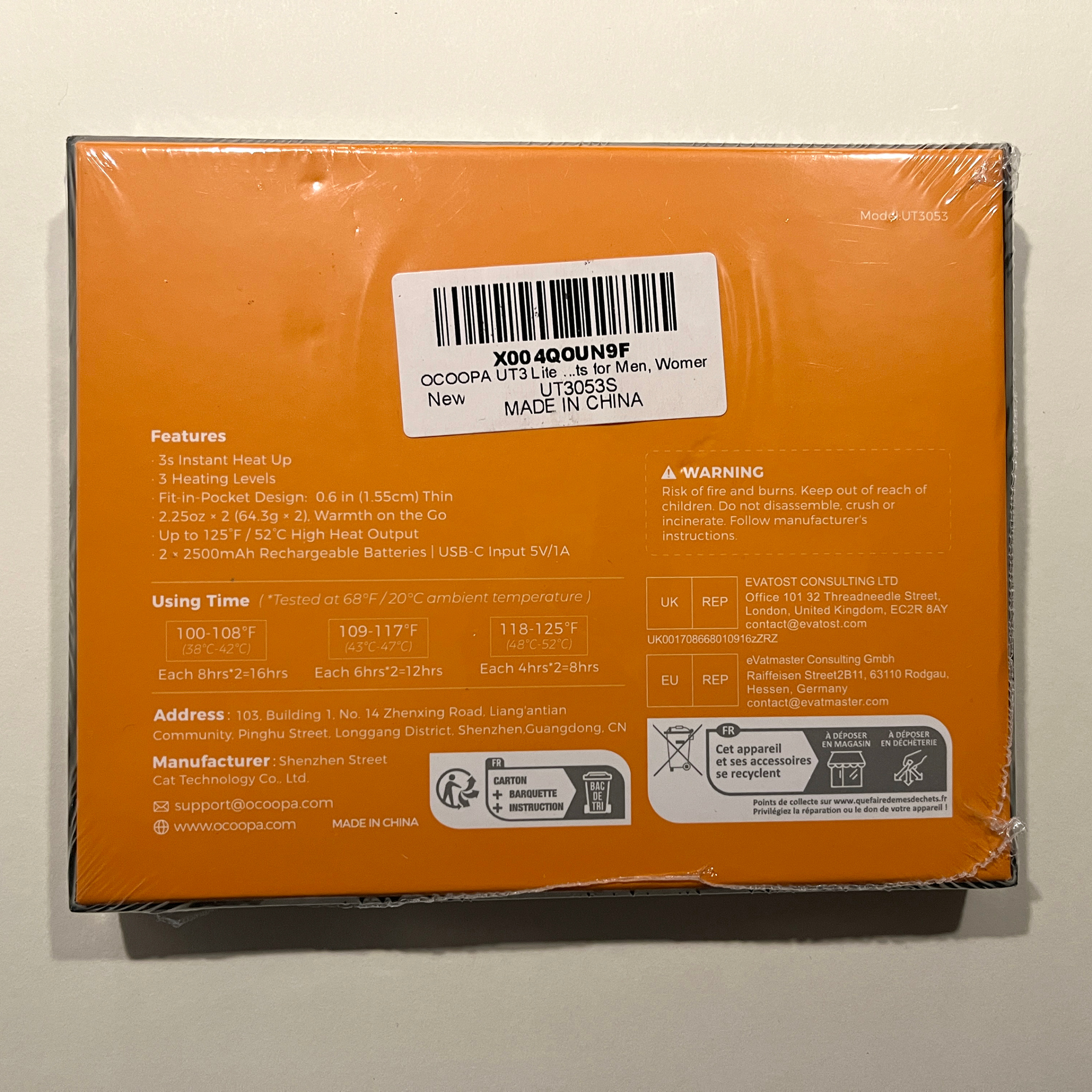 Ocoopa Rechargeable Hand Warmers (UT3 Lite/UT3053) -New & Sealed - photo 2