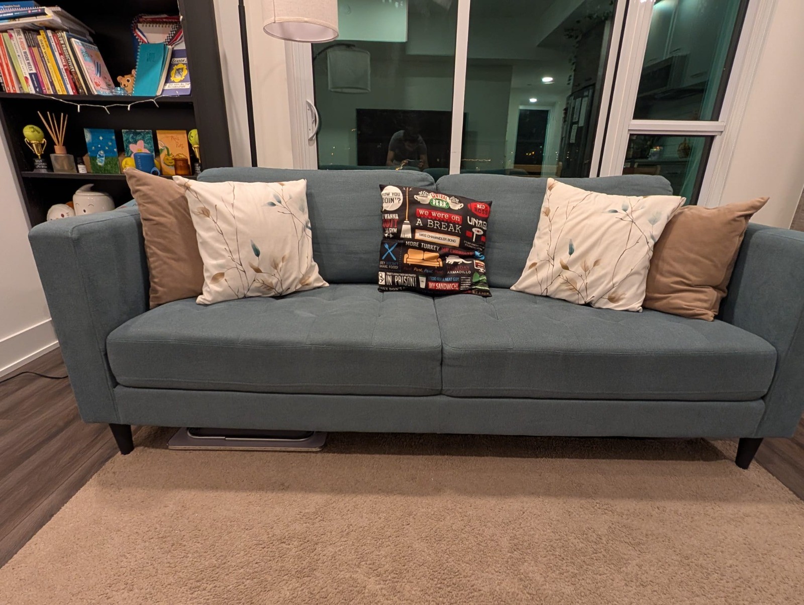 Teal Blue Sofa