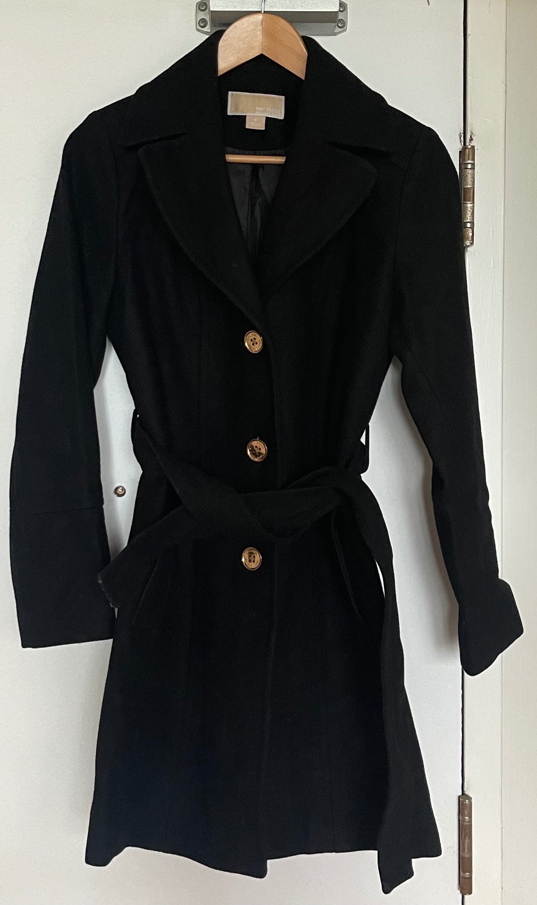 MICHAEL Michael Kors Wool Belted Coat (Size 6)