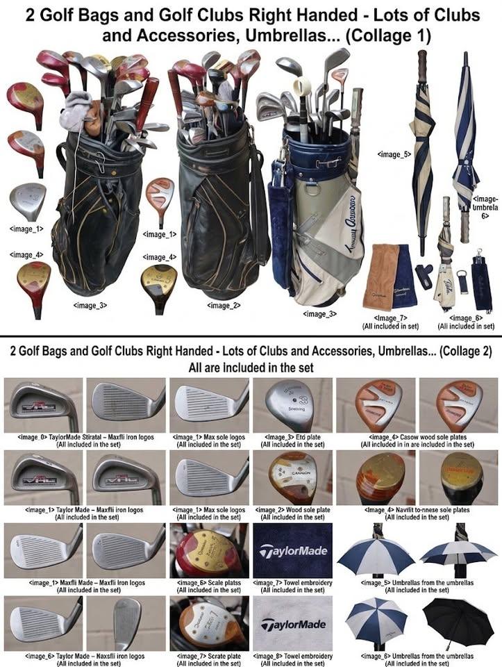 2 Golf Bags and Golf Clubs Right Handed - Lots of Clubs