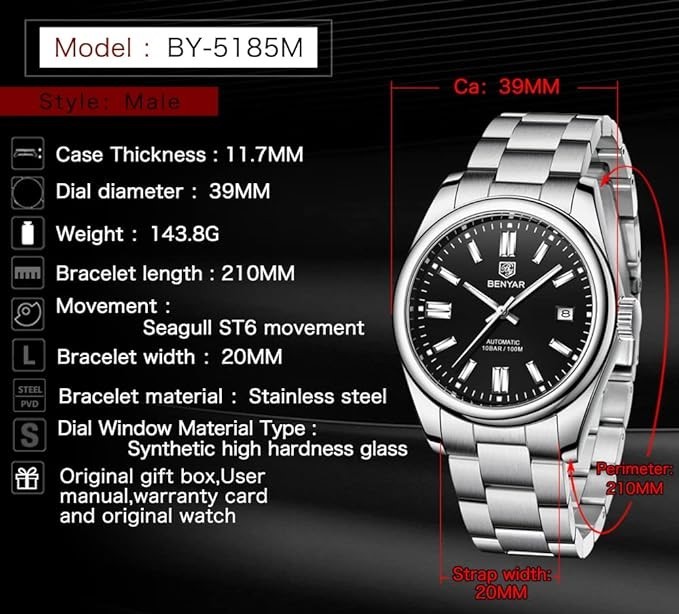 BENYAR BY-5185M Automatic Watch - photo 4