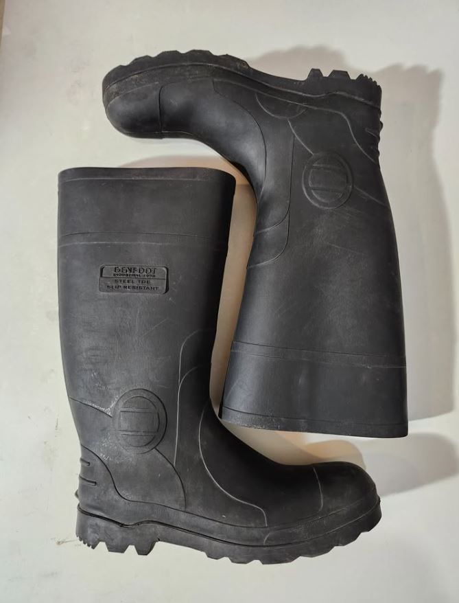 Shoes Genfoot Boots Size 8, Black, Steel Toe, Slip Resistant