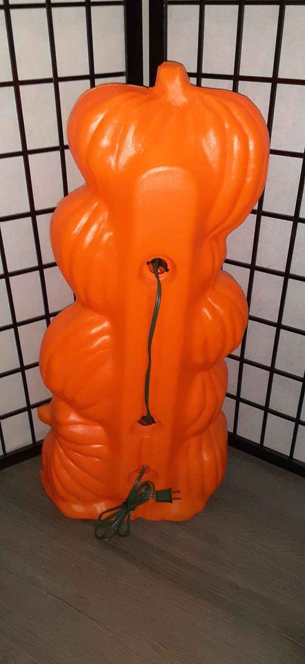Vintage Halloween Blow Mold Stacking Pumpkins Totem 31" - photo 4