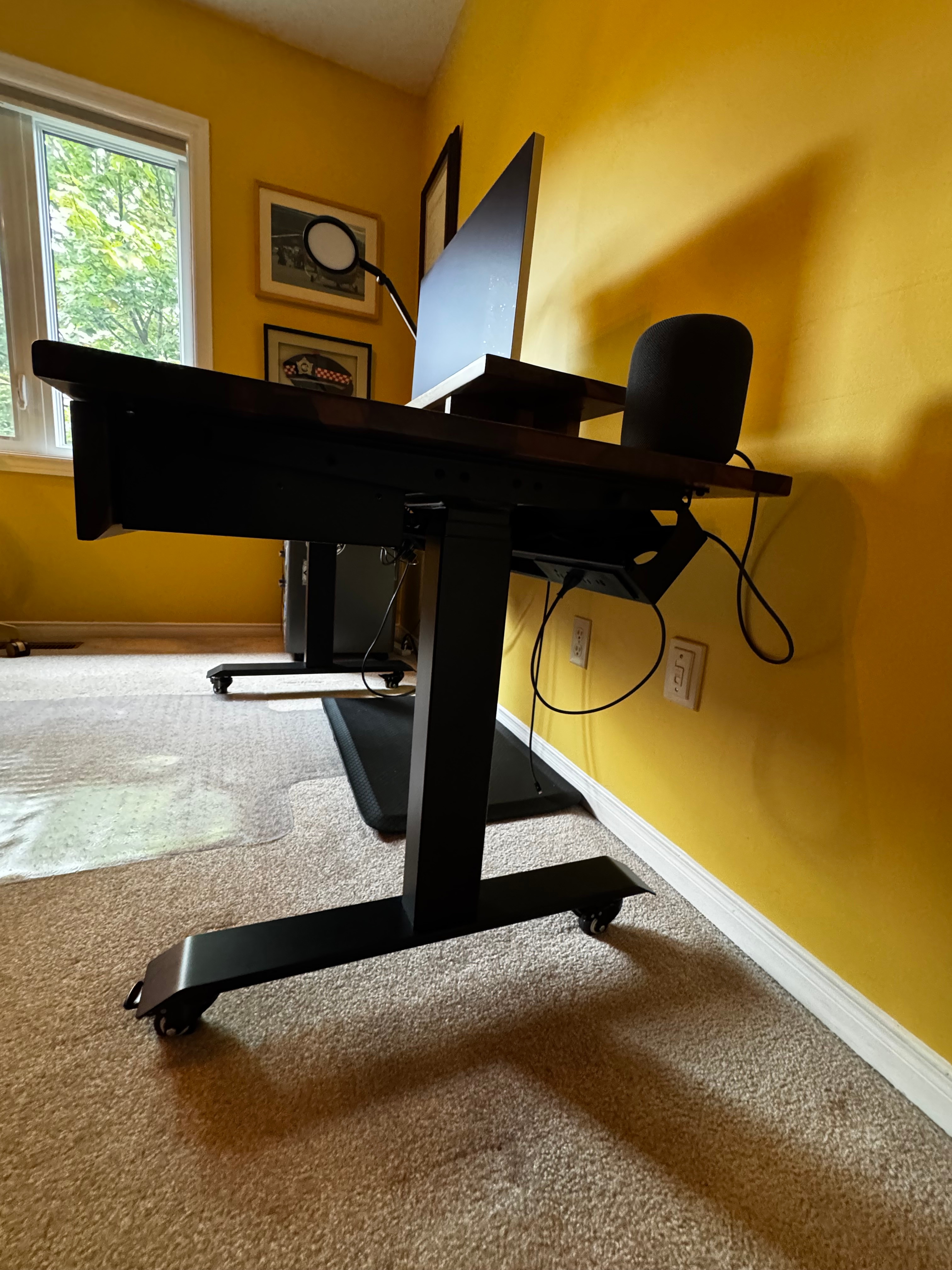 Desky 72" Solid Pheasantwood Sit Stand Desk Setup - photo 3