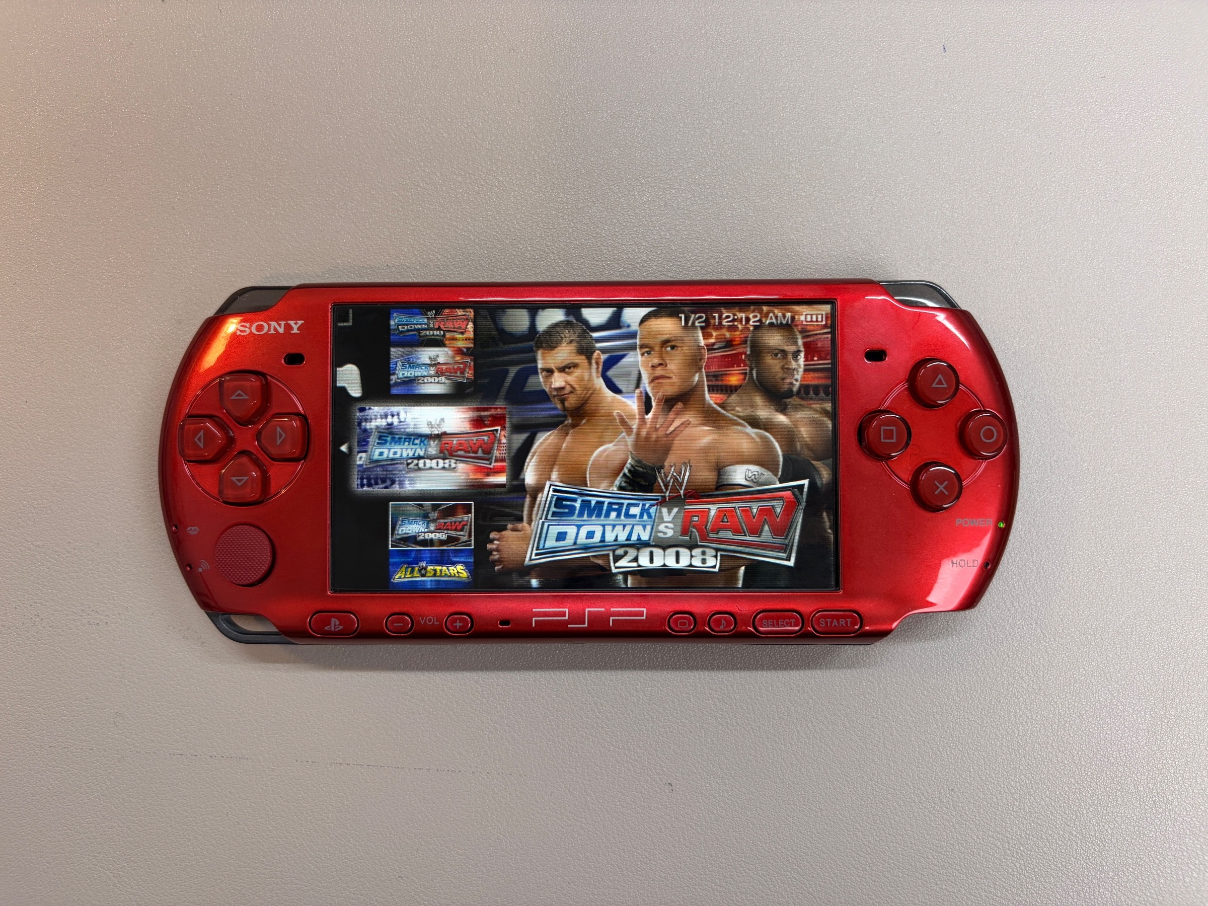Sony PSP 3000 Handheld Game Console — Red
