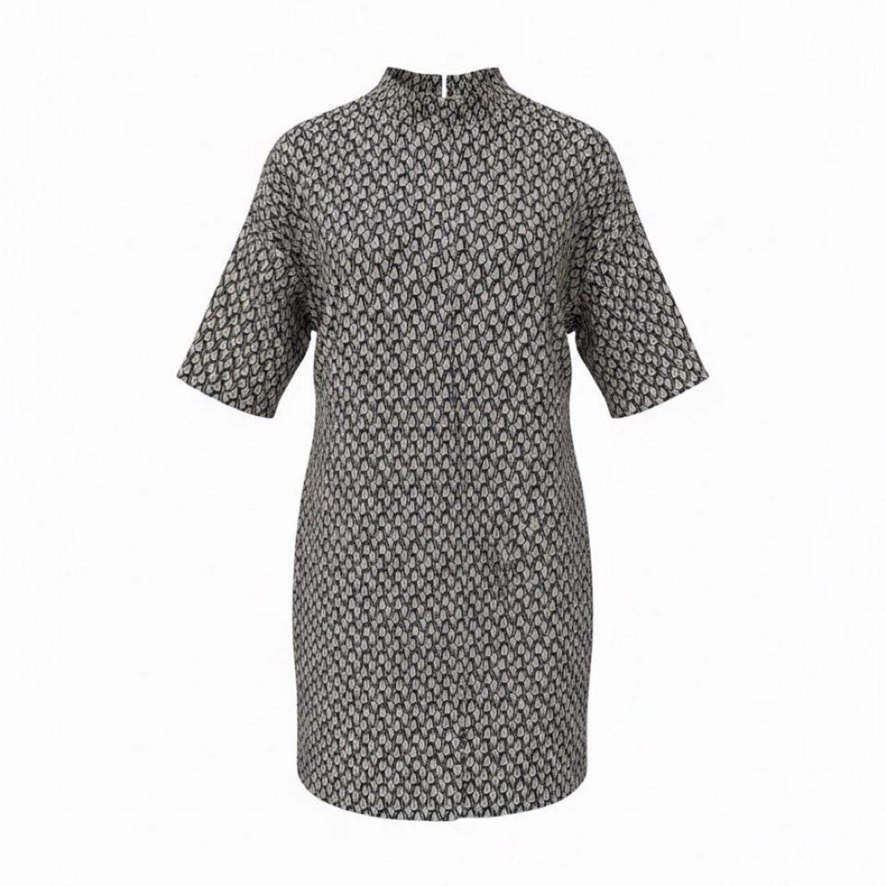 Black White Geometric Mini Dress – Size 8 – Brand New - photo 2