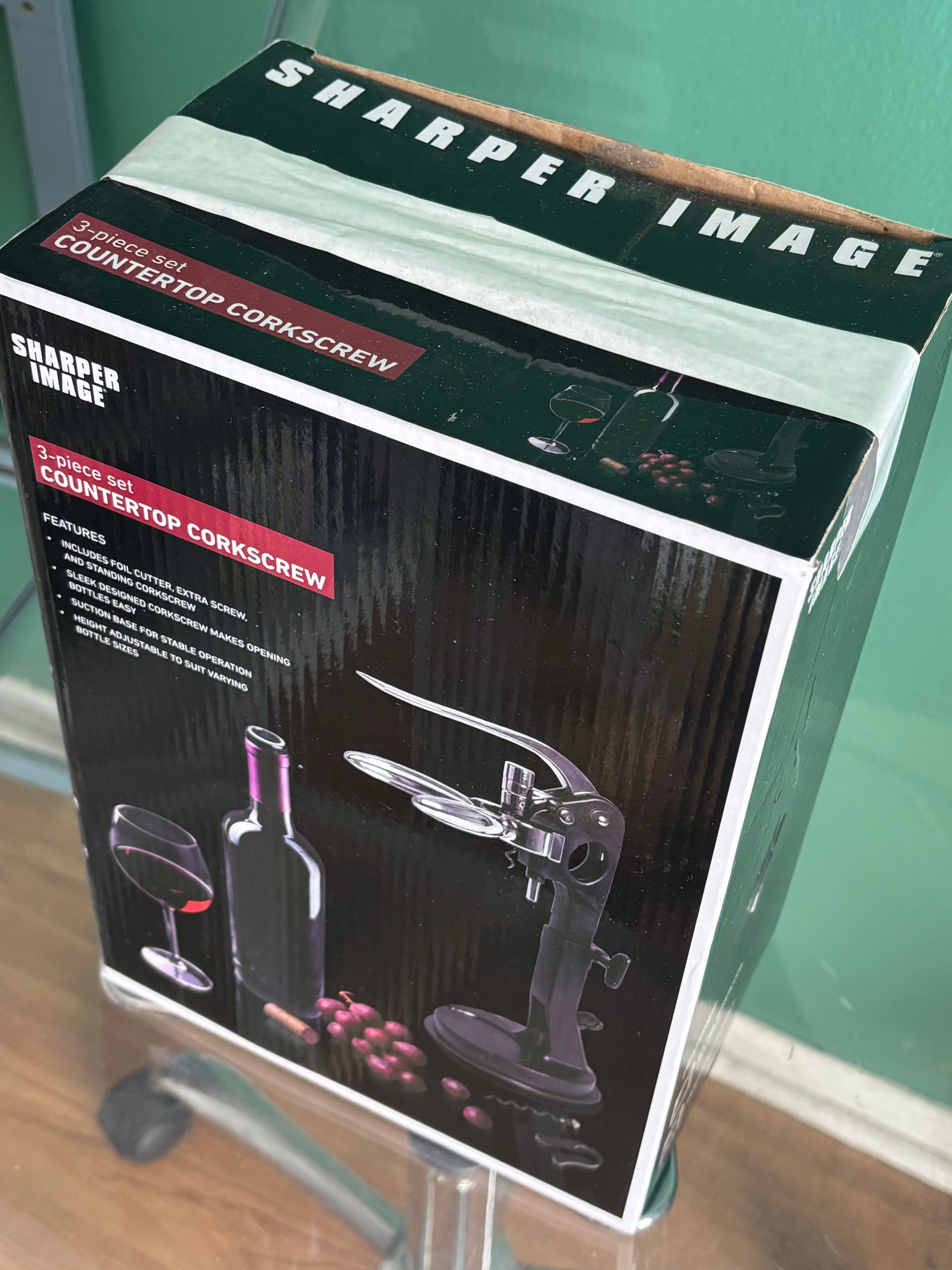 Sharper Image 3-Piece Countertop Corkscrew Set - photo 2