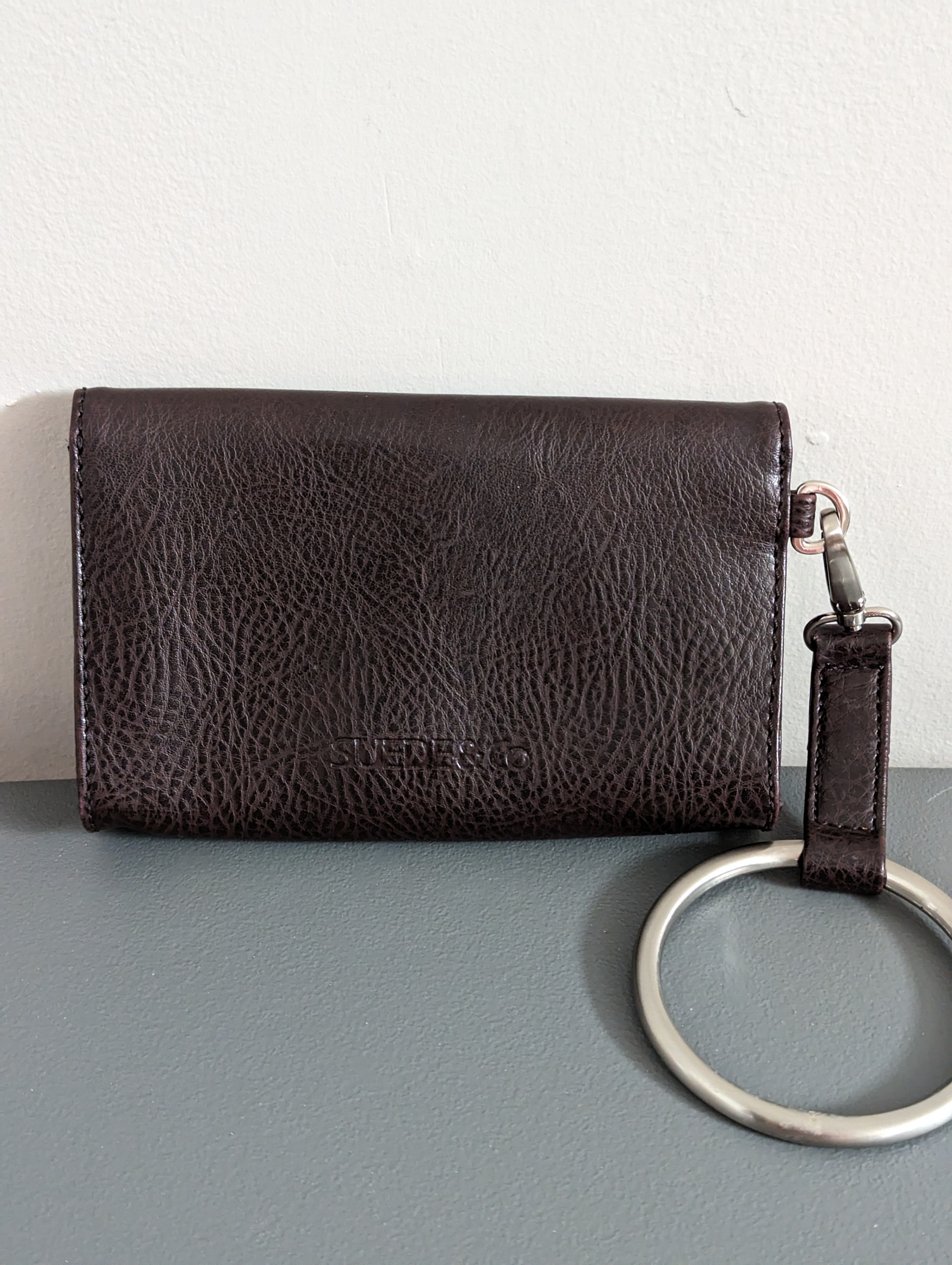 Dark Brown Leather Clutch Bag - photo 2
