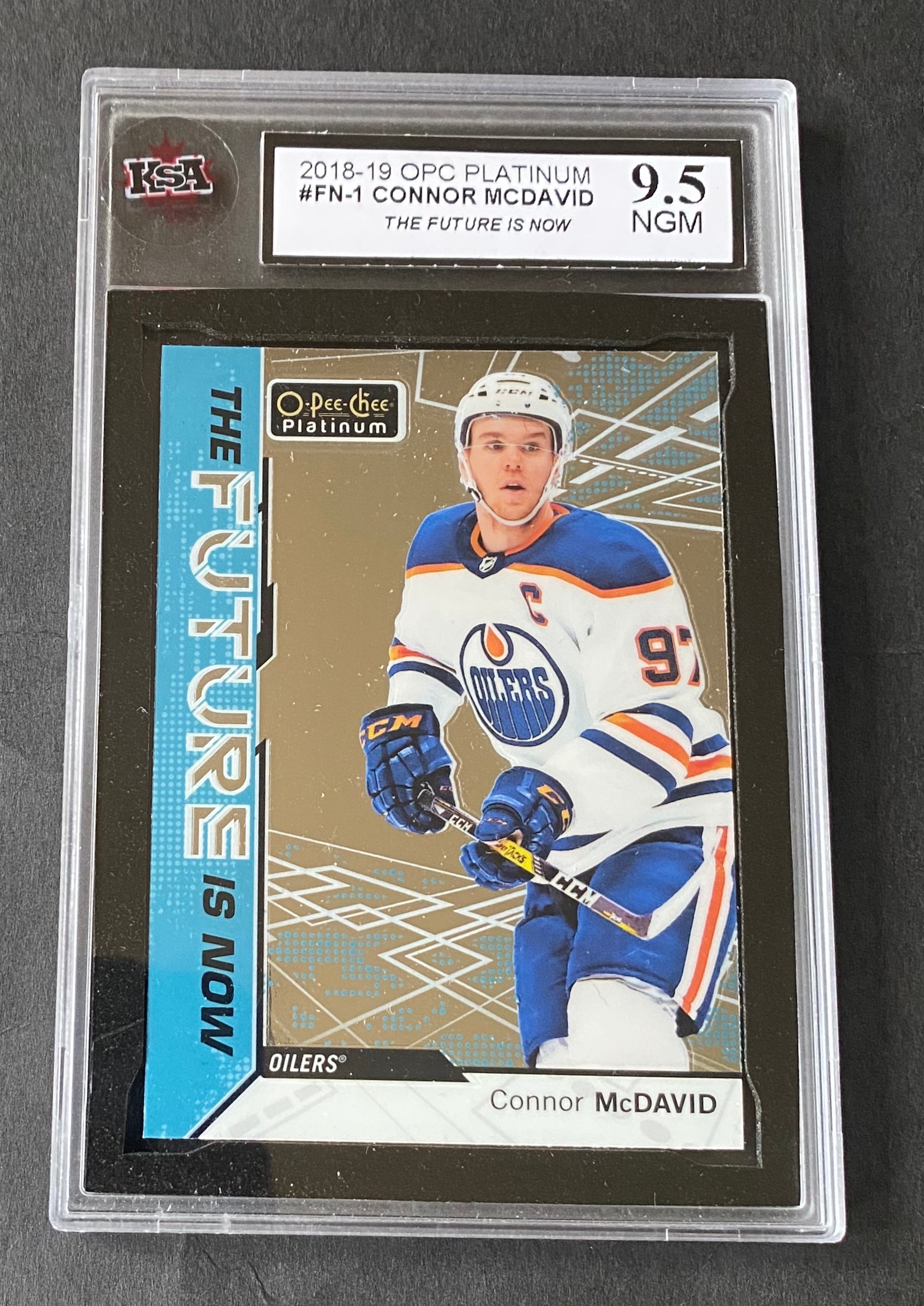 2018 Edmonton Oilers Connor Mcdavid O-PEE-CHEE Platinum KSA 9.5