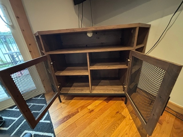 Industrial Rustic Corner TV Stand / Media Console - photo 3
