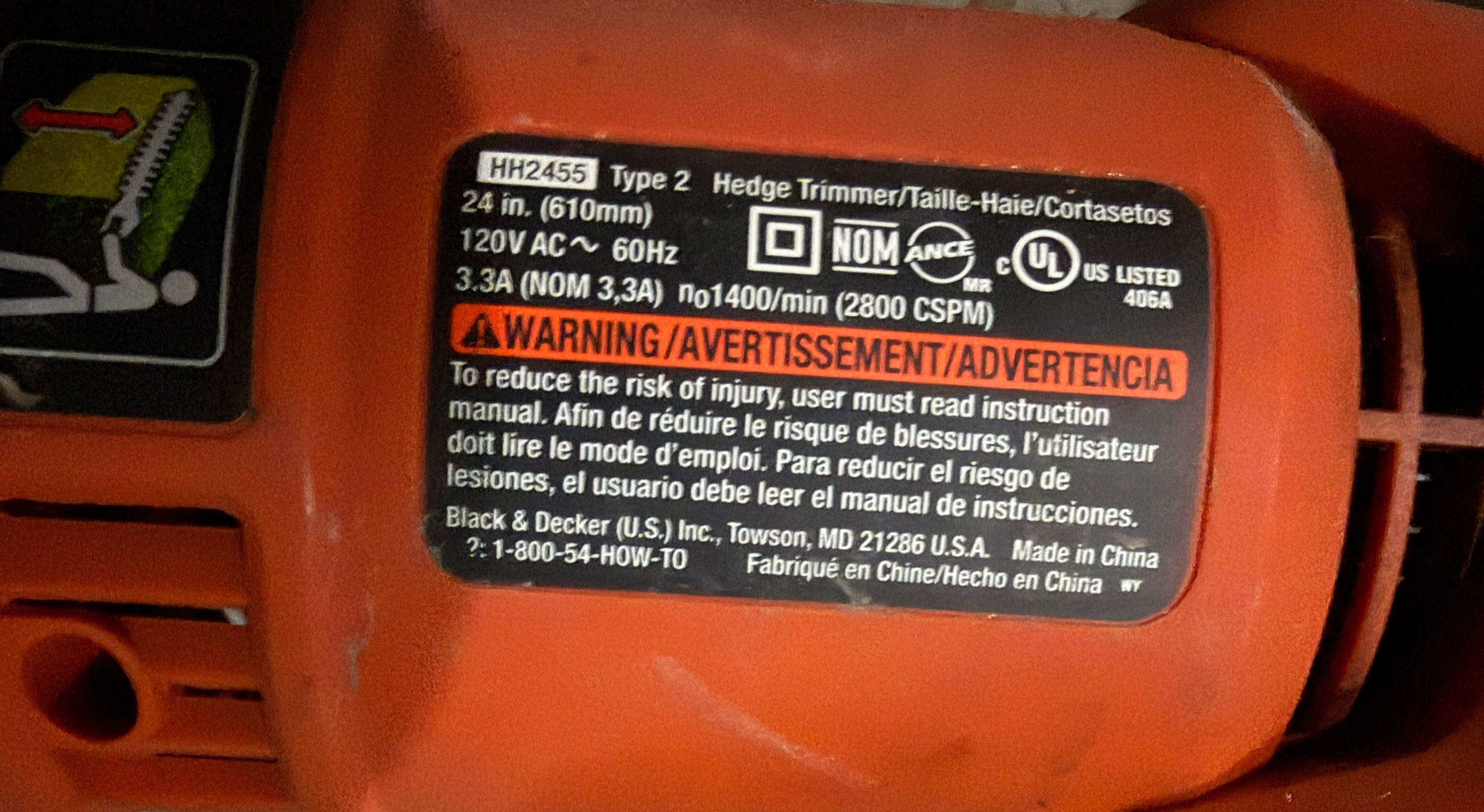 Black & Decker 24" Electric Hedge Trimmer – Works Great! - photo 2