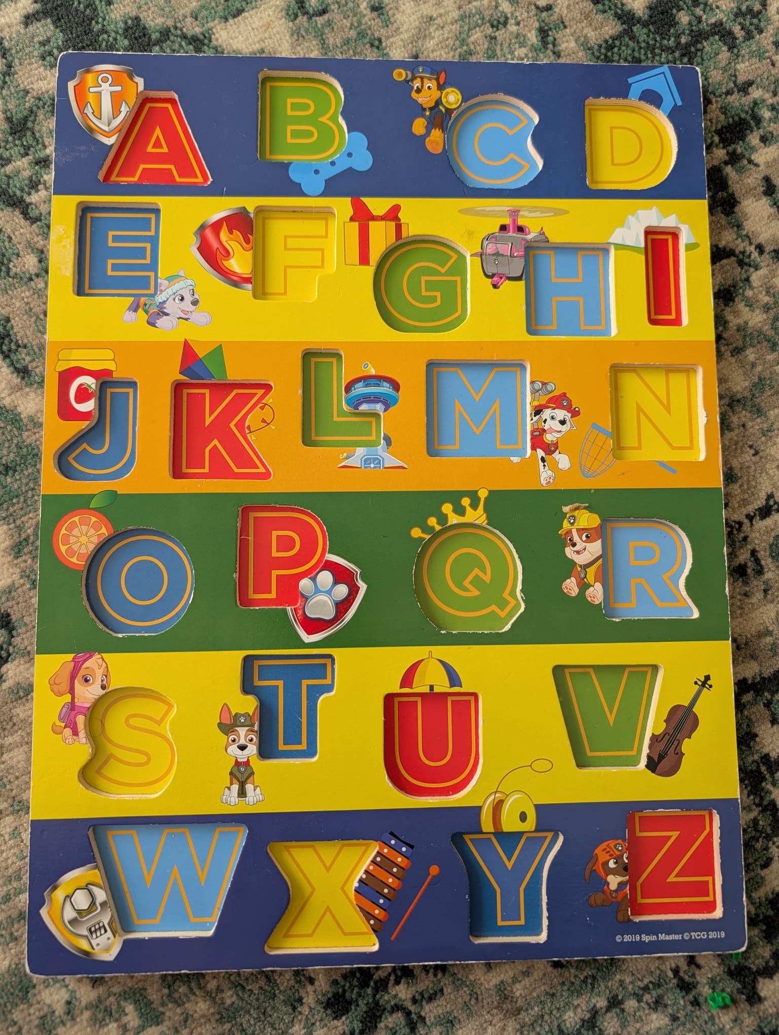 PAW Patrol Alphabet Peg Puzzle