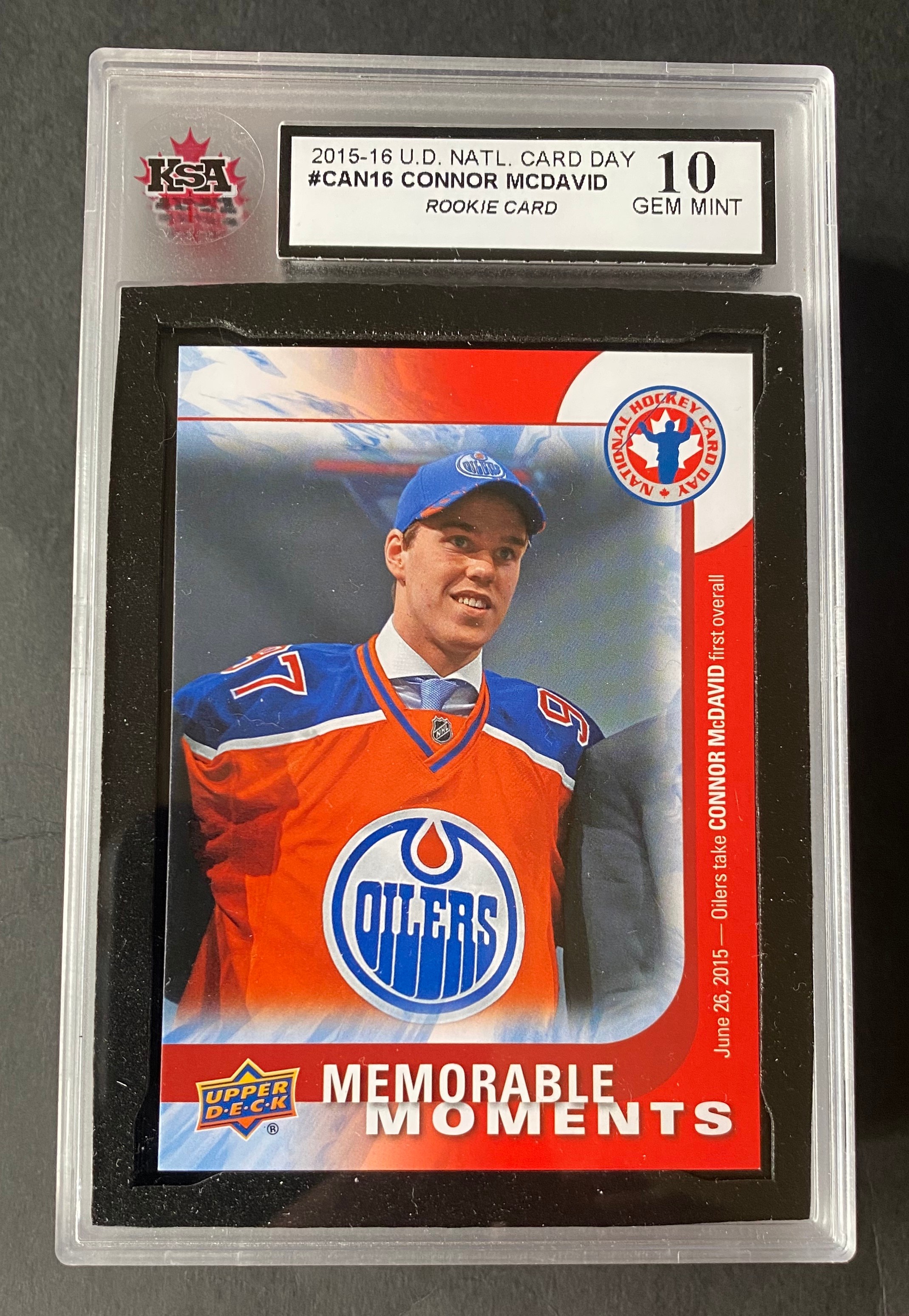 2015 Edmonton Oilers Connor Mcdavid Rookie #CAN16 KSA 10