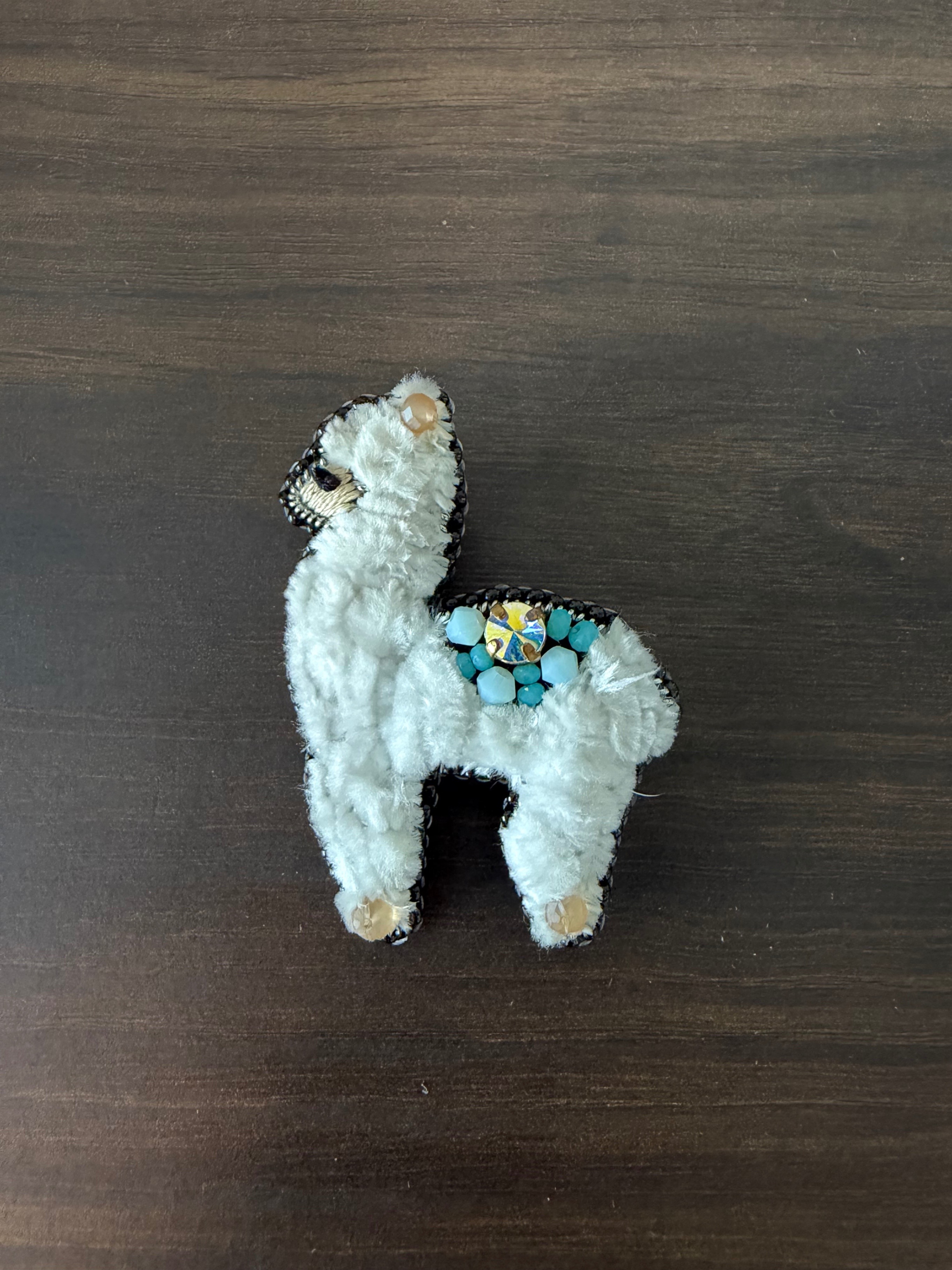 Handmade Llama/Alpaca Brooch Pin