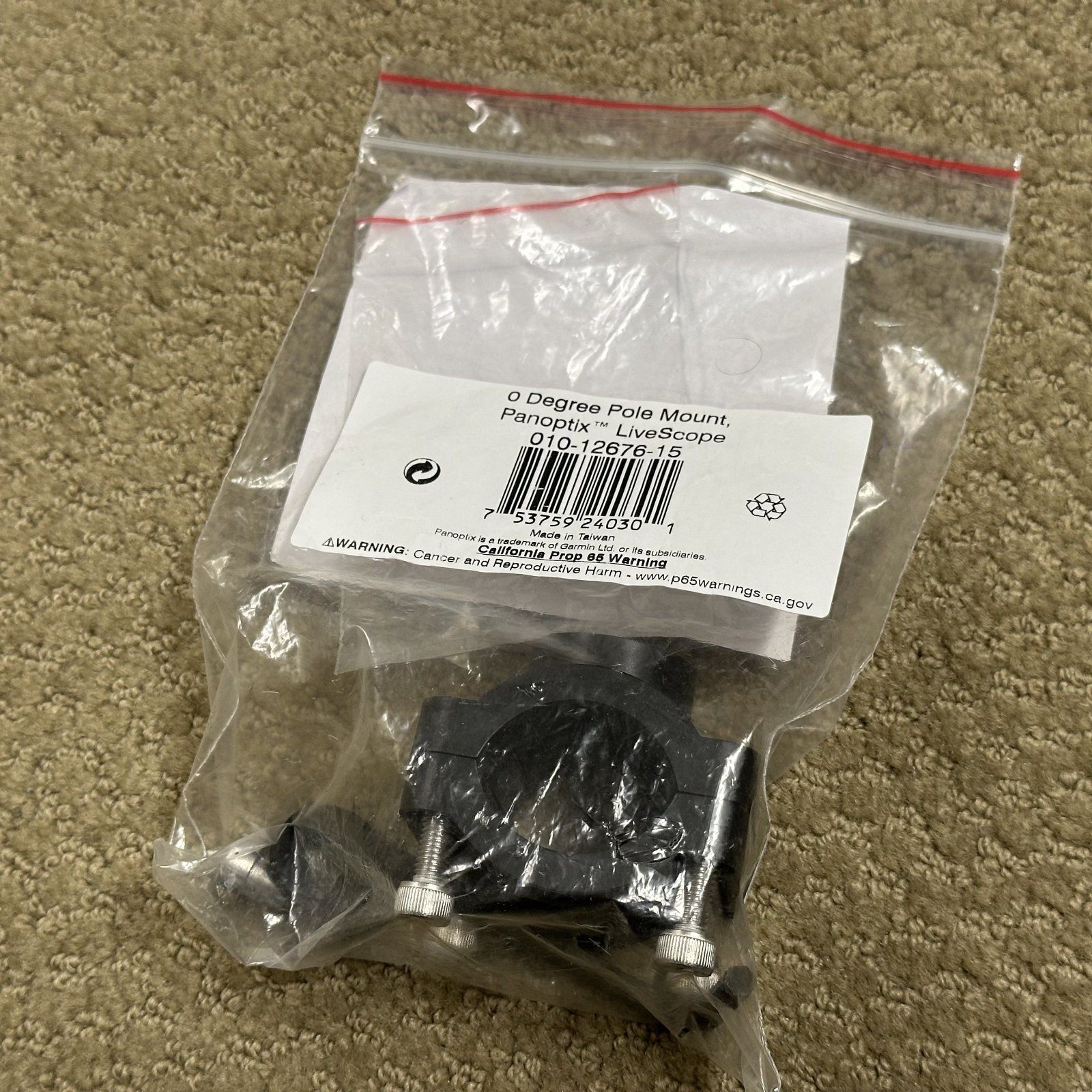 Garmin 0 Degree Pole Mount for Panoptix LiveScope Genuine Like