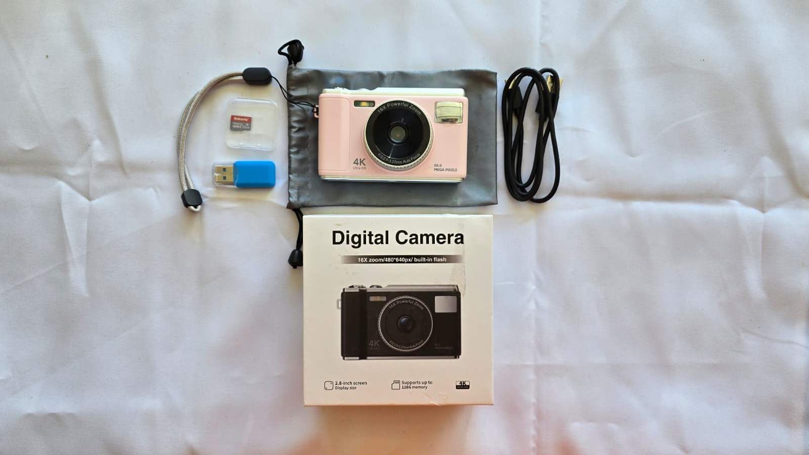 4K Digital Vlogging Camera (Pink)