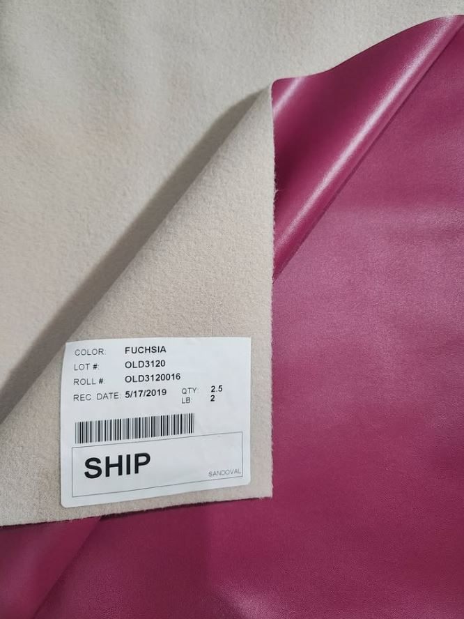 Table Cover Leather Color Fuchsia Size 100” x 54” Brand New