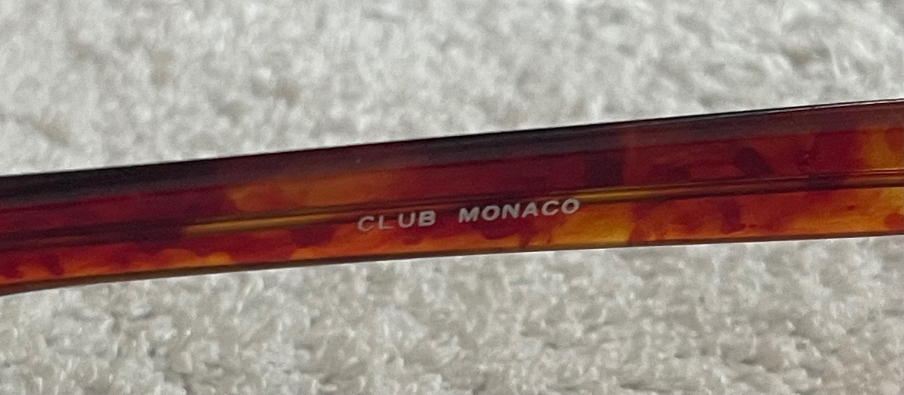 Vintage 90s Club Monaco Red Amber Tortoise Sunglasses Frame - photo 5