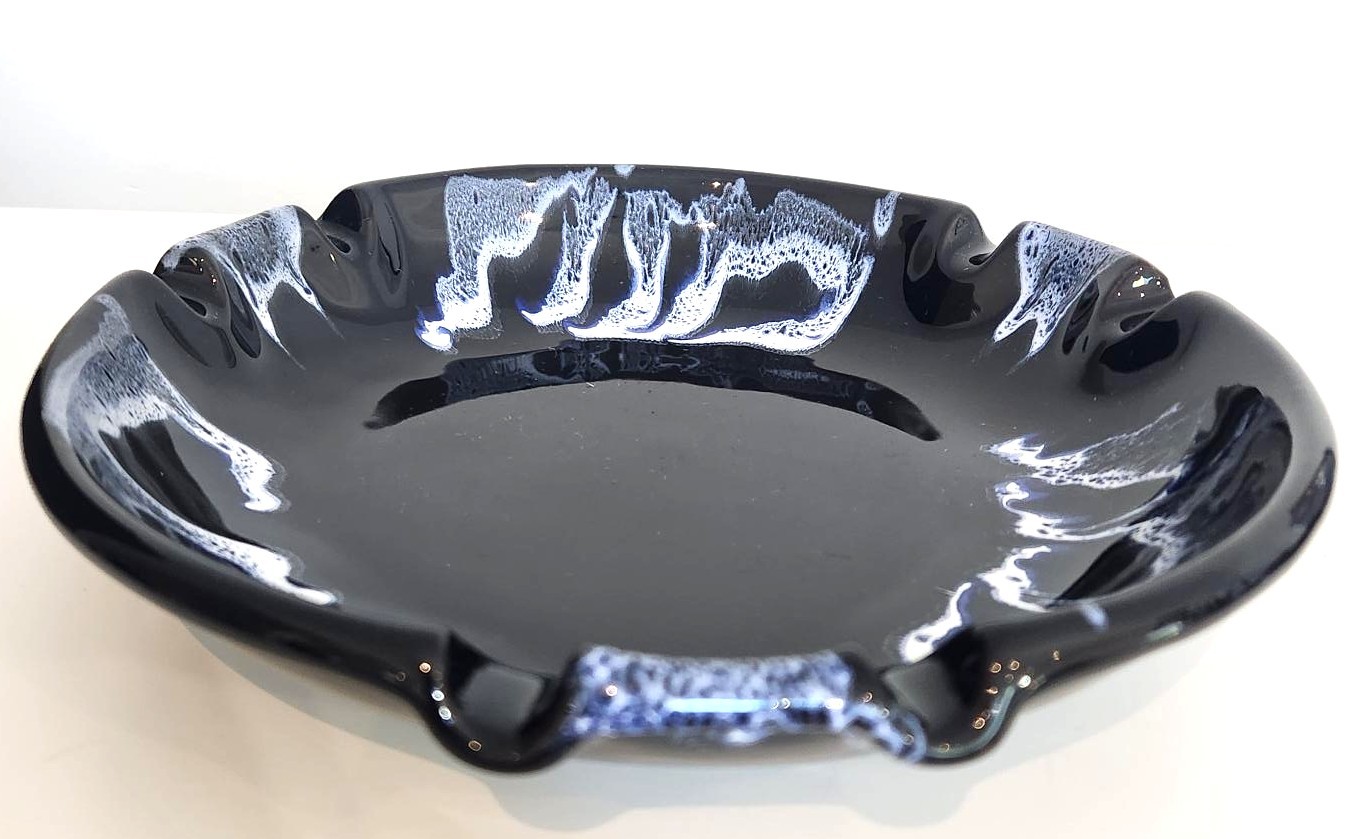 Vintage Blue Mountain Pottery Ashtray - Cobalt & White Glaze - photo 4