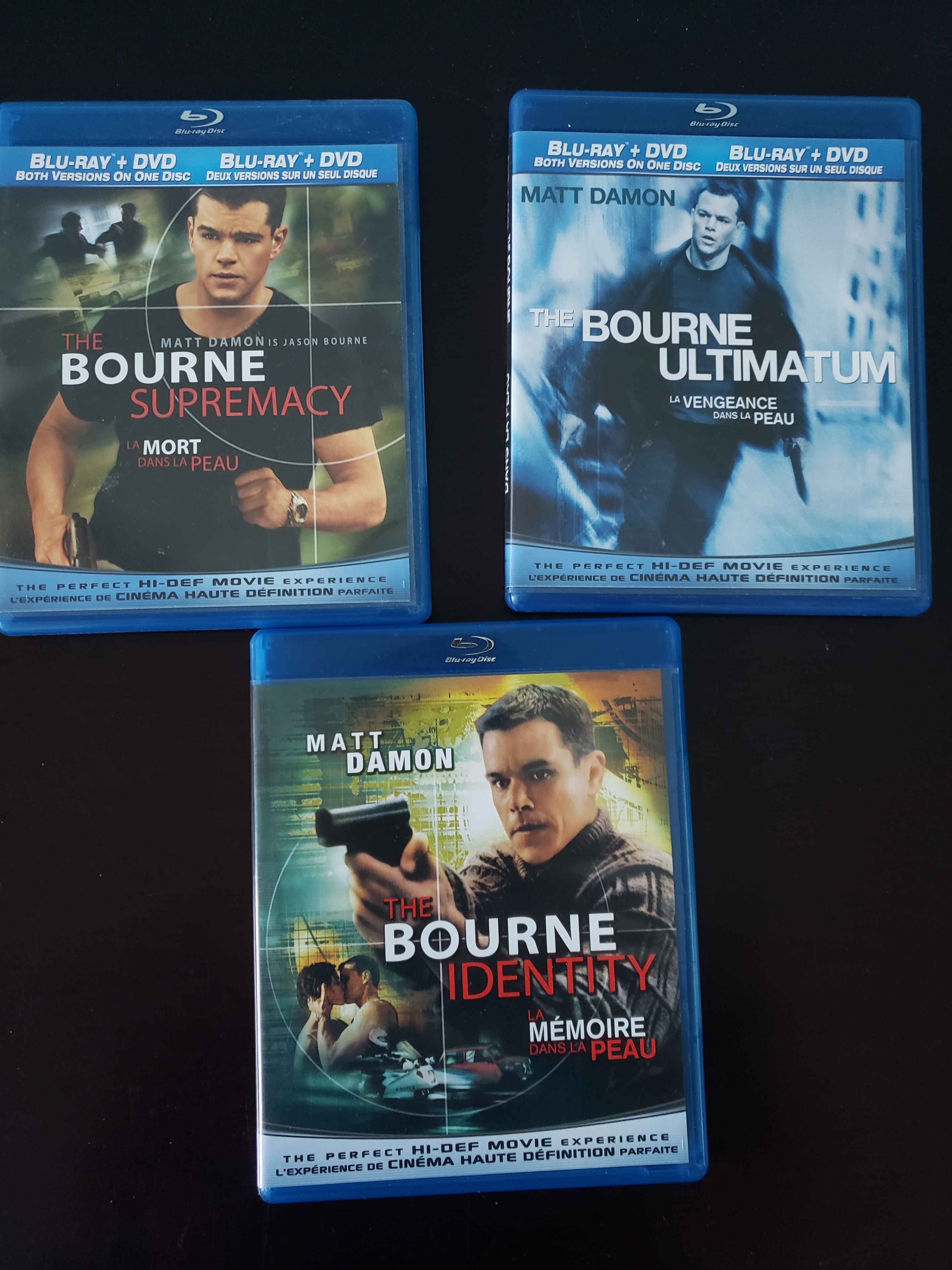 3 Bourne Movies Blu-Ray Bundle