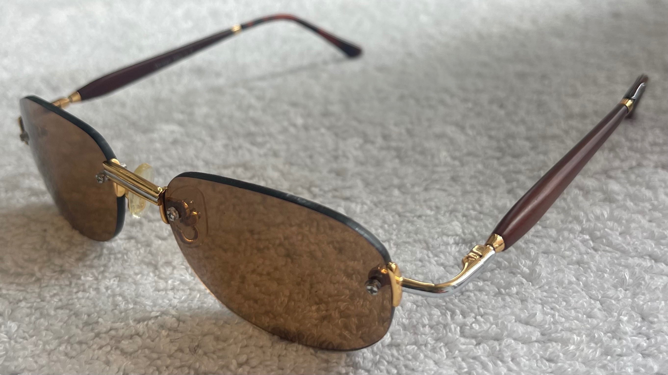 Vintage 90s Vecceli Italy Rimless Sunglasses Frame - Model 2008 - photo 3