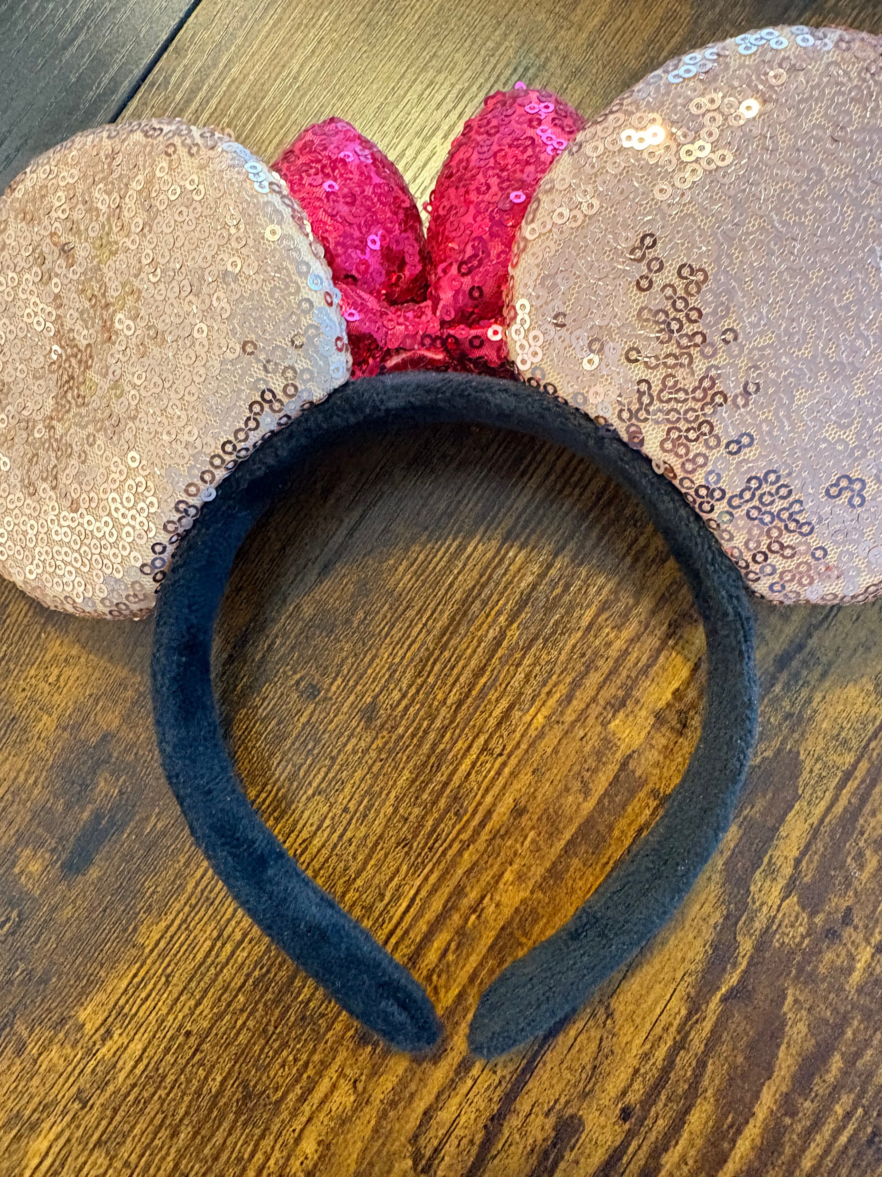 Pink Sequin Mouse Ears Headband – Halloween - photo 3