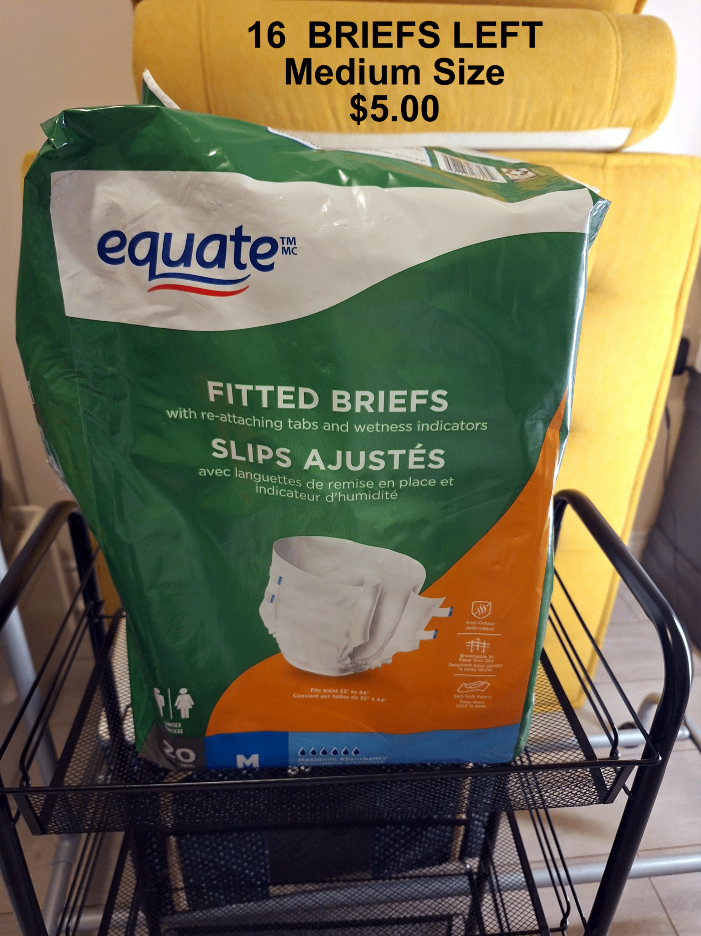 Equate Fitted Briefs Medium Size