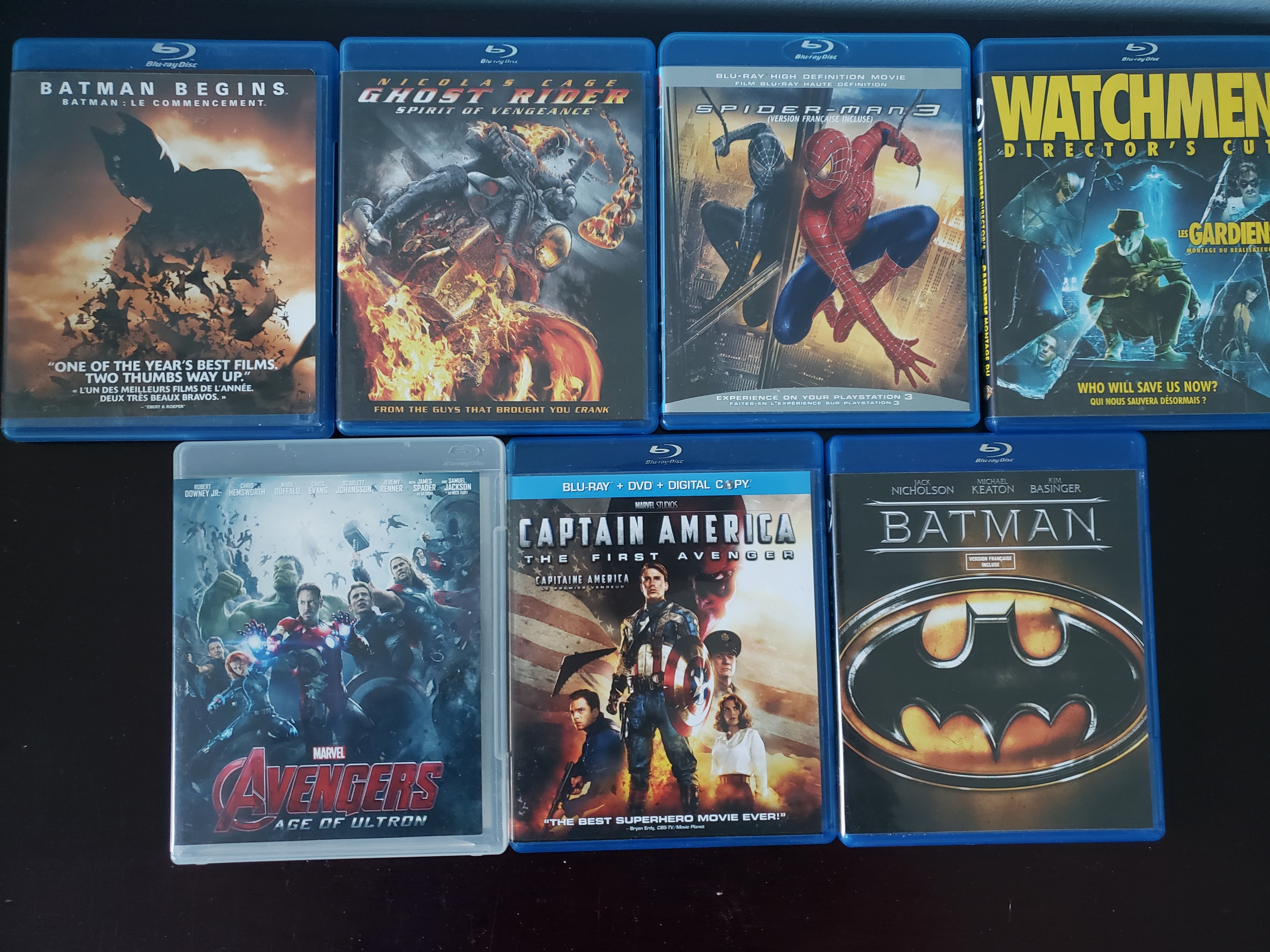 7 Comic Book Movies Bluray Bundle
