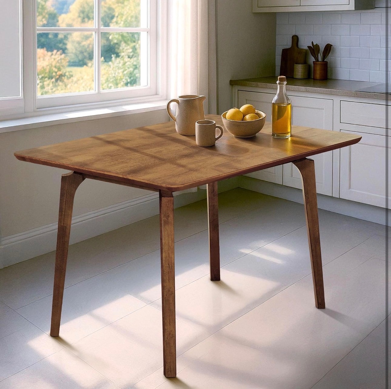NEW: Solid Wood Dining Kitchen Table 48" Modern Easy Assembly - photo 2