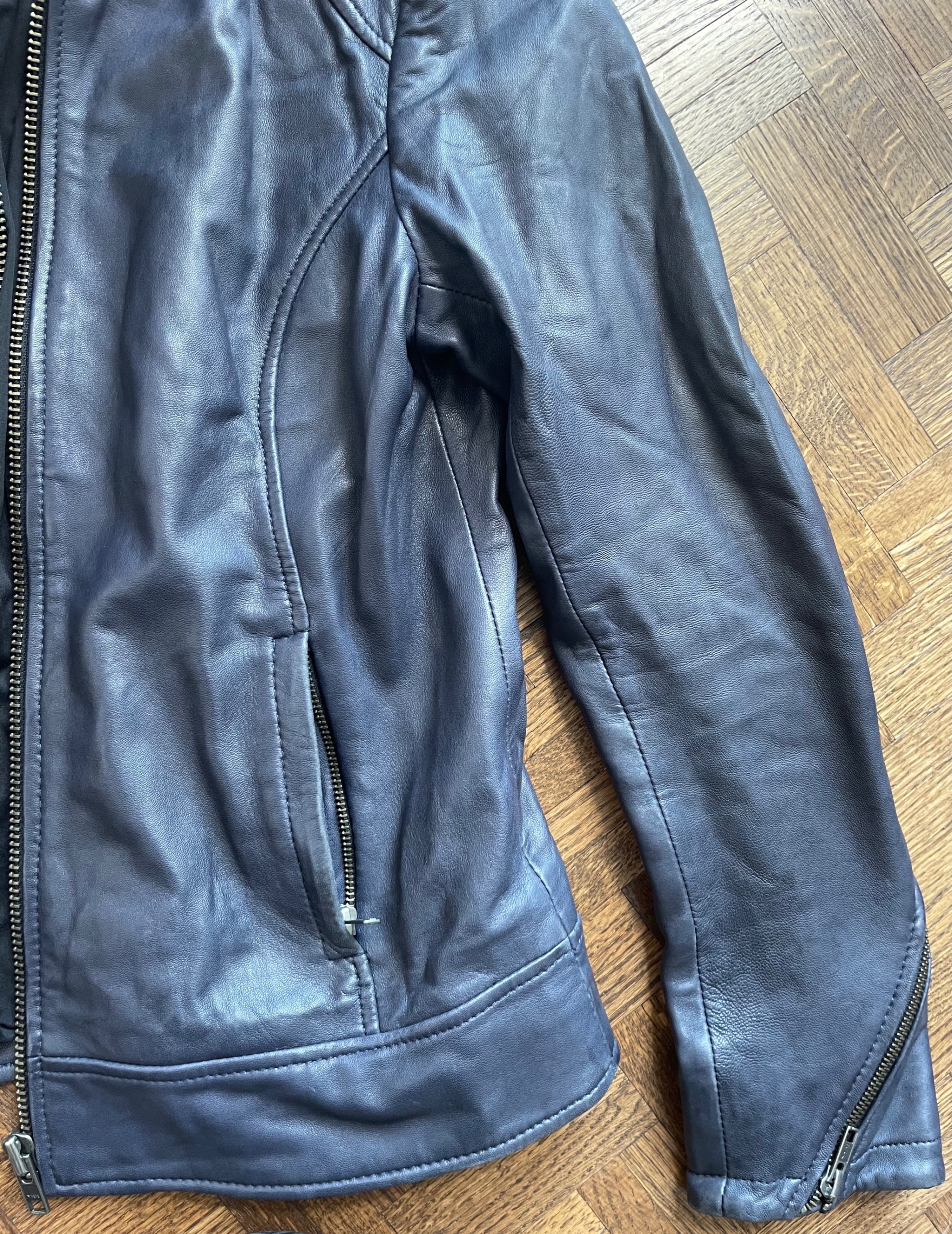 Soia & Kyo Lambskin Leather Jacket (Med) - Blue-Grey - photo 2