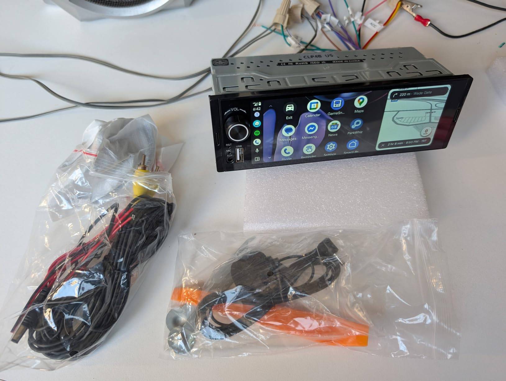 6.36 Single DIN Car Stereo Touchscreen, CarPlay Android Auto