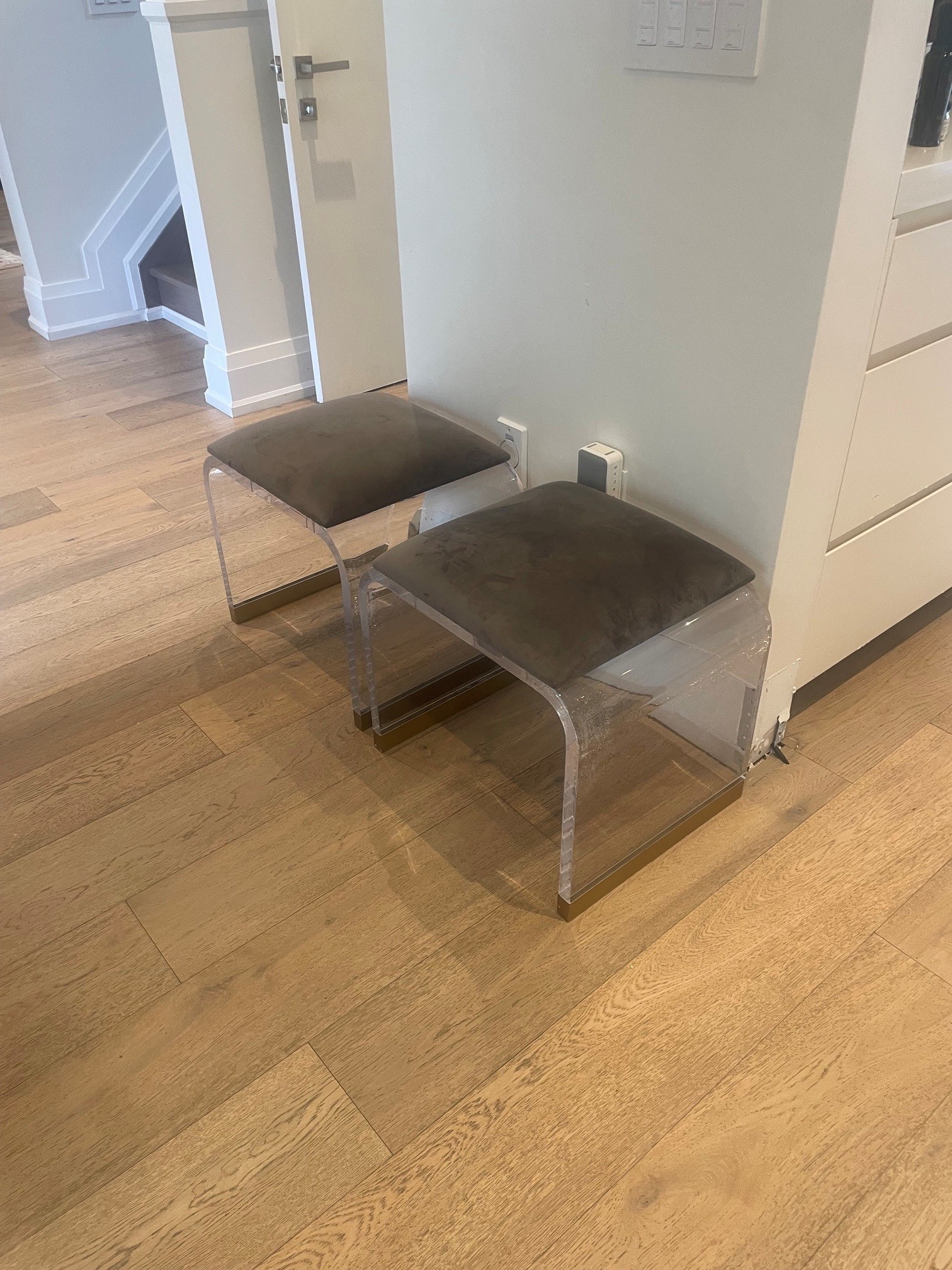 Acrylic Stool Ottoman (Set of 2) - photo 3