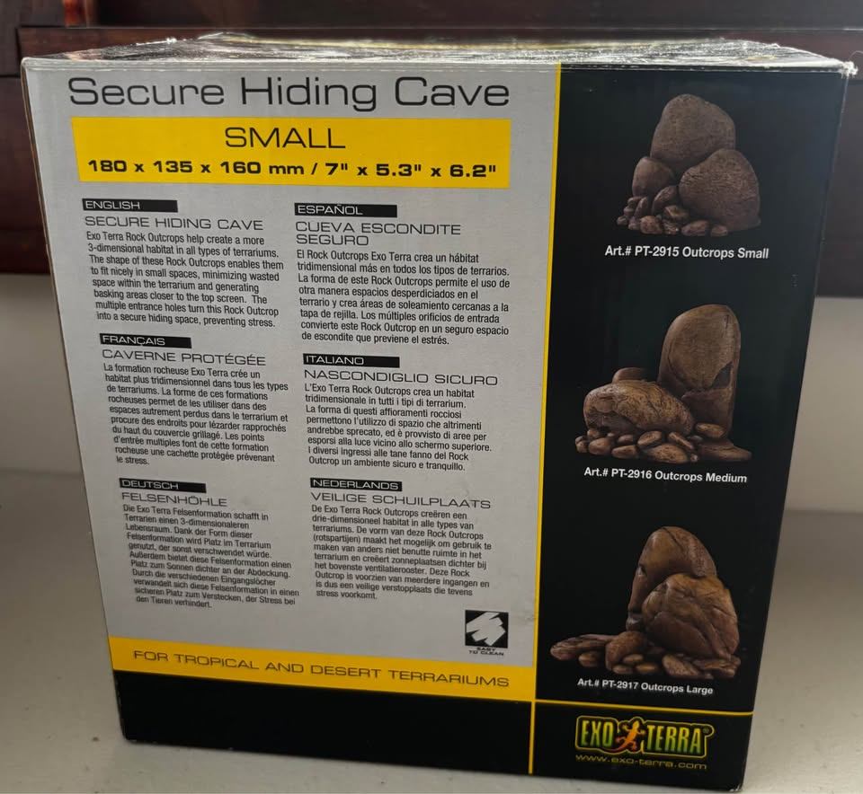 Exo Terra Small Rock Outcrops Terrarium Decor Hiding Cave - photo 3