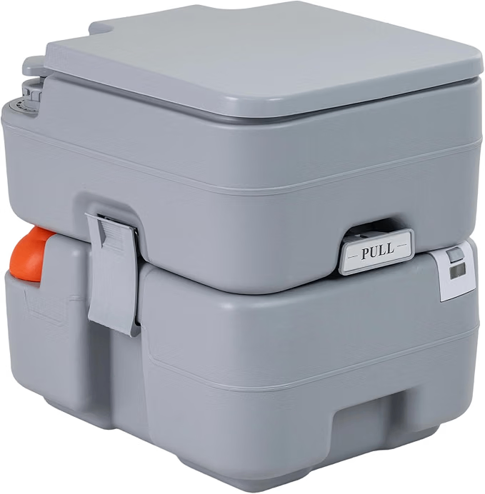 DORTALA 22L Portable Toilet Camping RV Travel Potty Grey