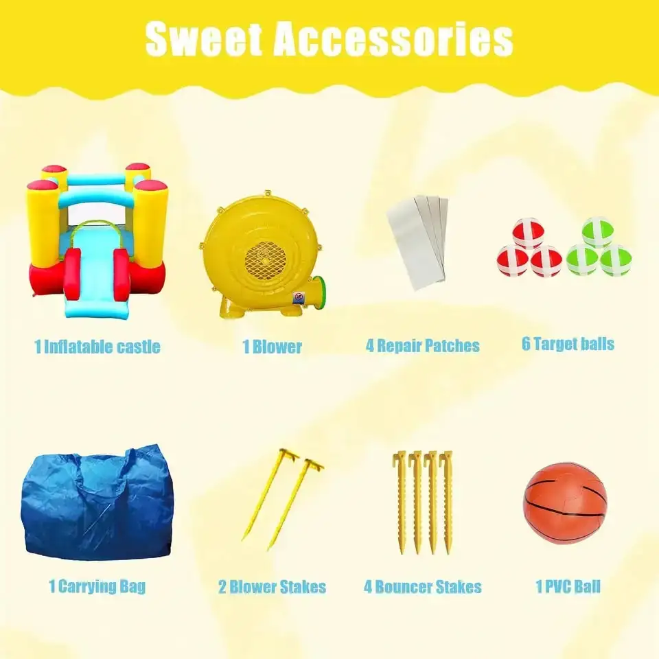 Inflatable Bounce House with Blower, Jumping Castle Slide, Kids - photo 4