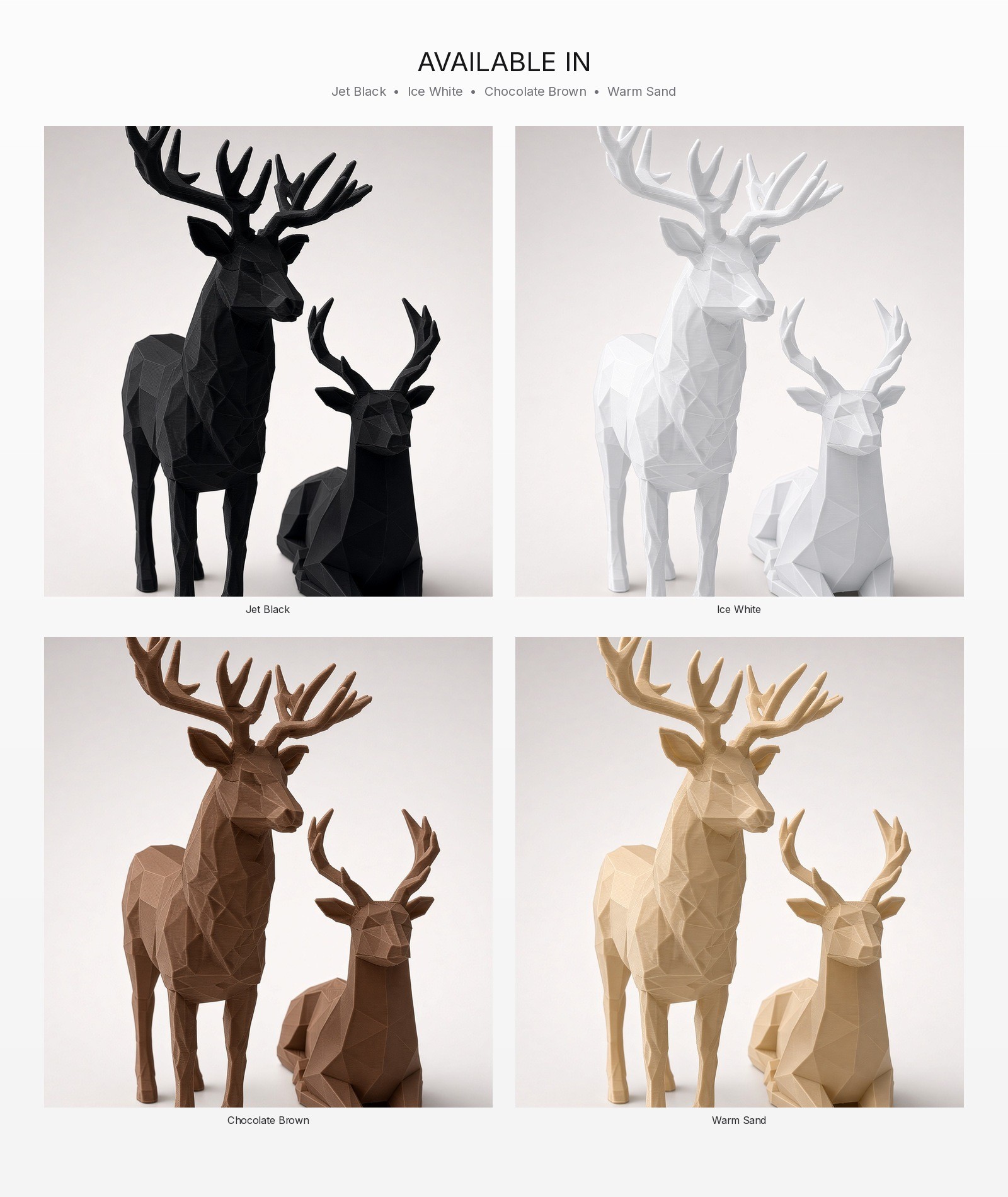 Sitting Deer, 3D Printed