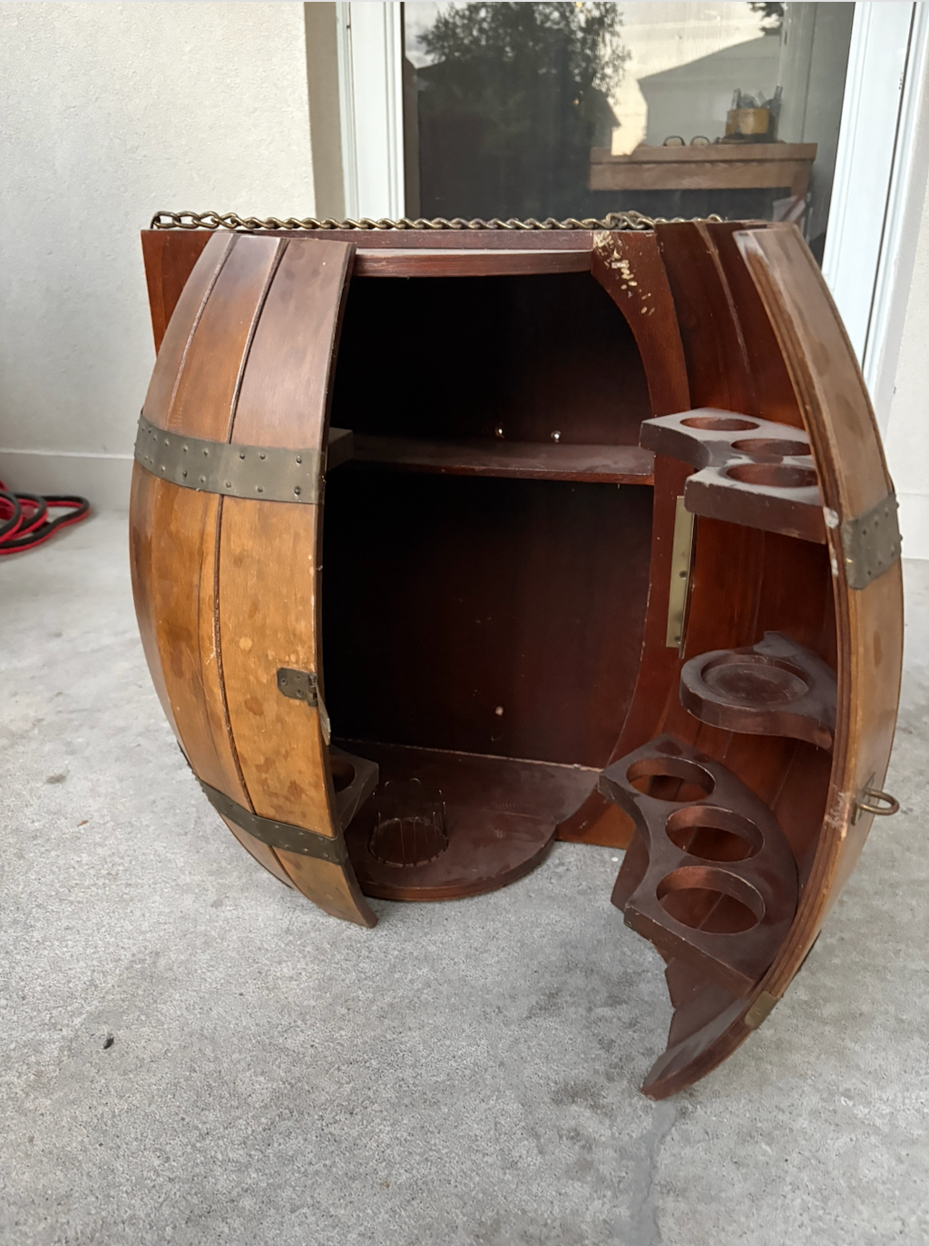 Barrel-shaped liquor cabinet / cupboard - photo 2