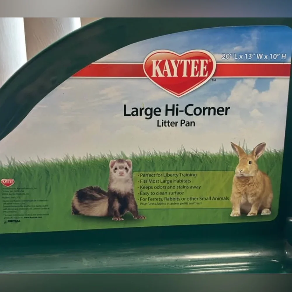 Kaytee Small Animal Hi-Corner Large Litter Pan Dark Green - photo 2