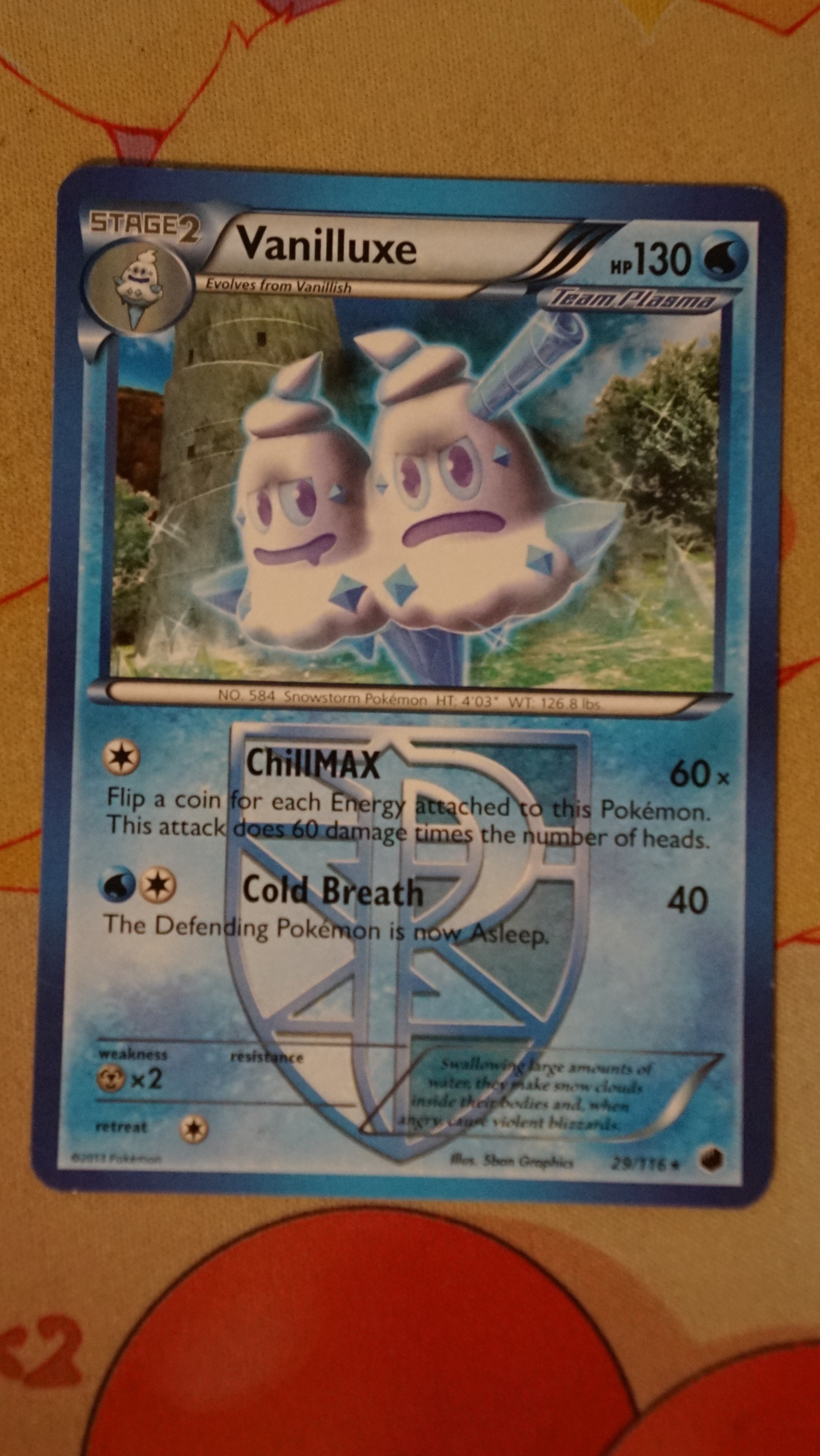 Pokemon Vanilluxe 29/116 Plasma Freeze NM - photo 3