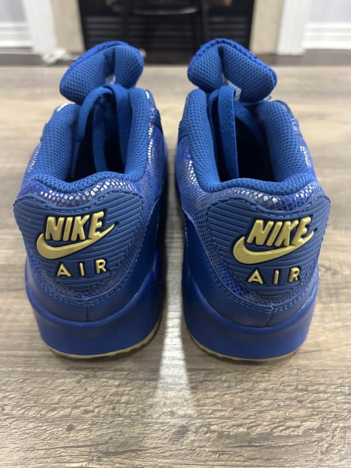 Womens Nike Air Max 90 (Royal Blue/Gold/Python) - US 5.5 - photo 3