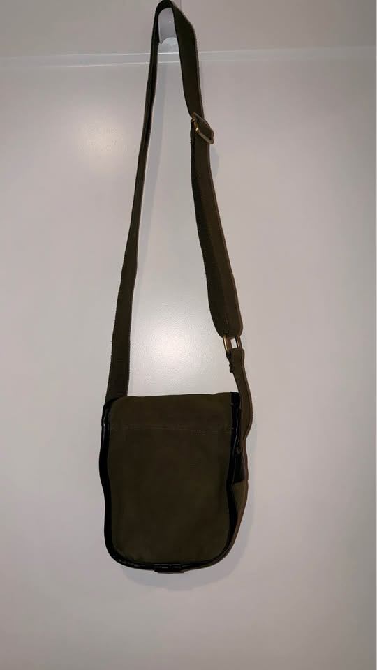 Olive Green Canvas Crossbody Bag - photo 2