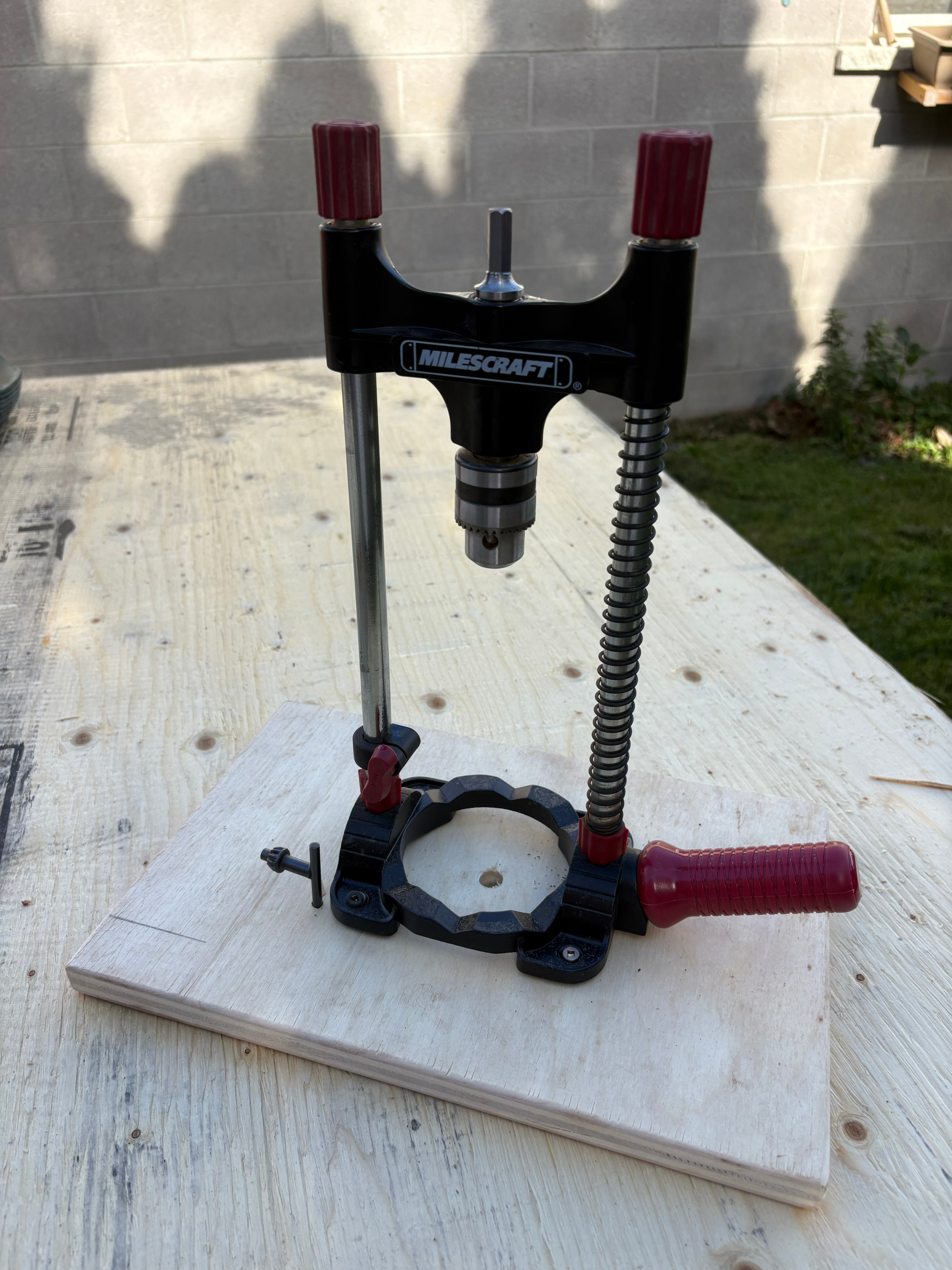 Milescraft DrillMate portable benchtop drill press
