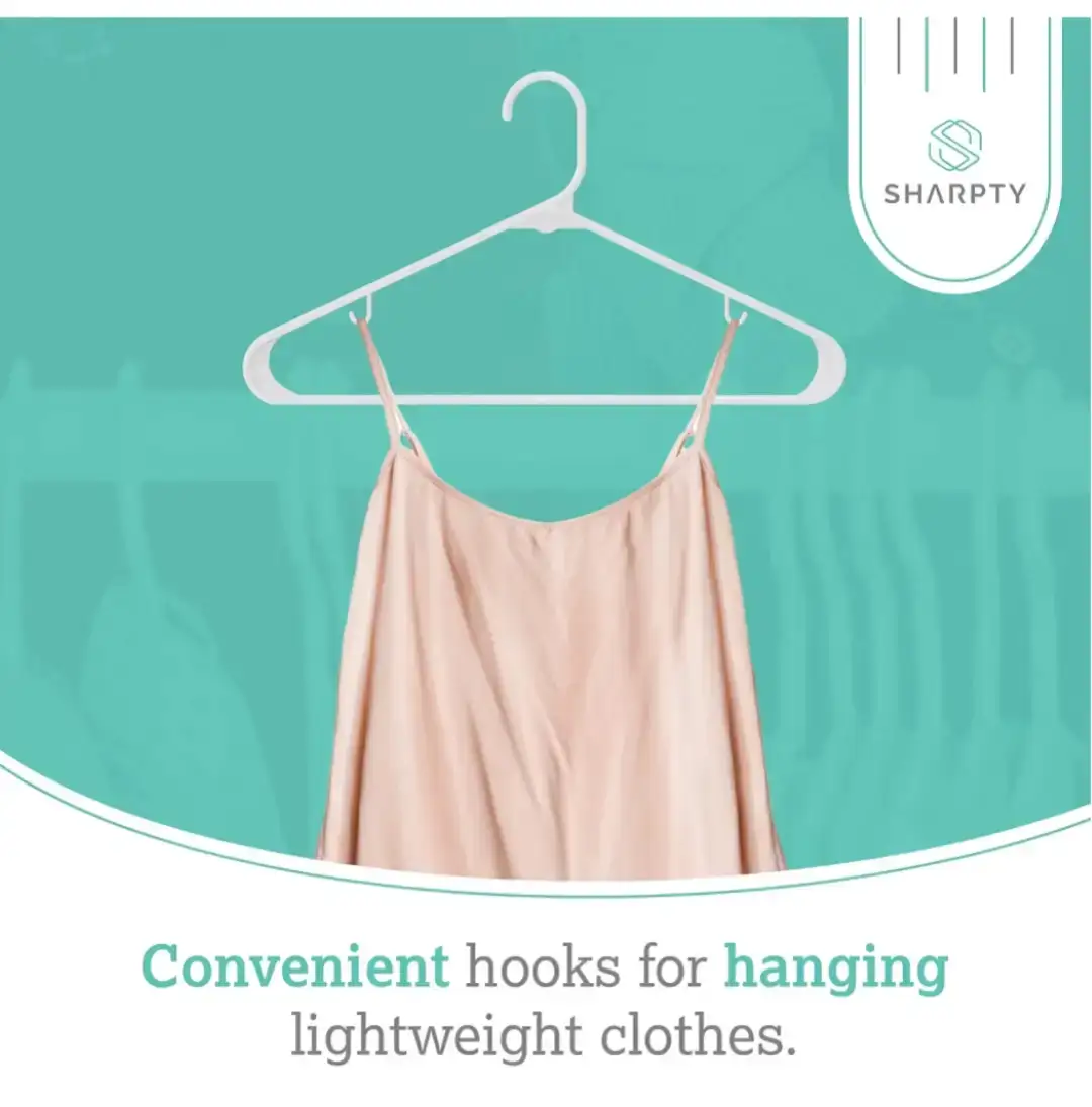 Sharpty Standard Plastic Hangers, 60 Pack - photo 4